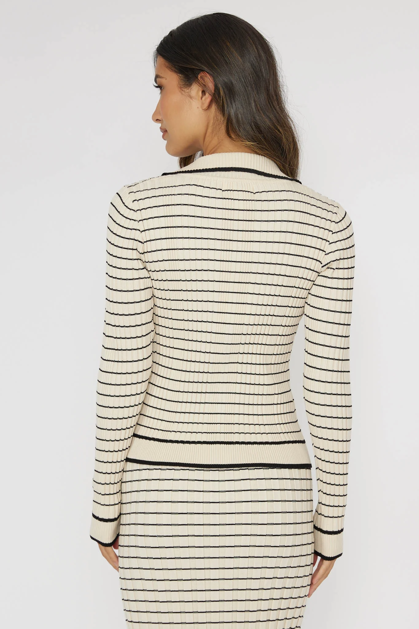 Solar Flare Long Sleeve Top Stripe Oat - Ruaus