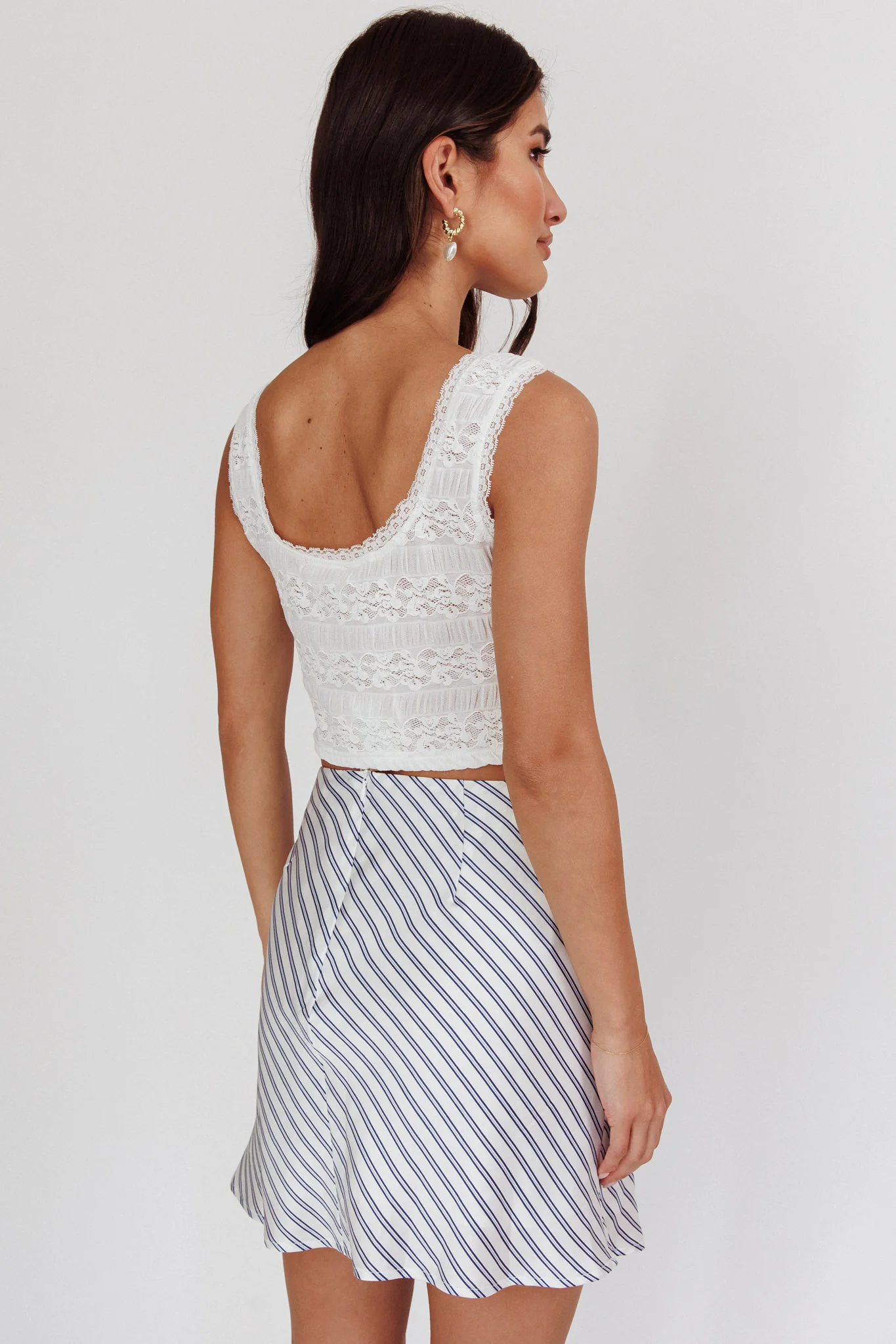 Zora Lace Corset Top White - Ruaus