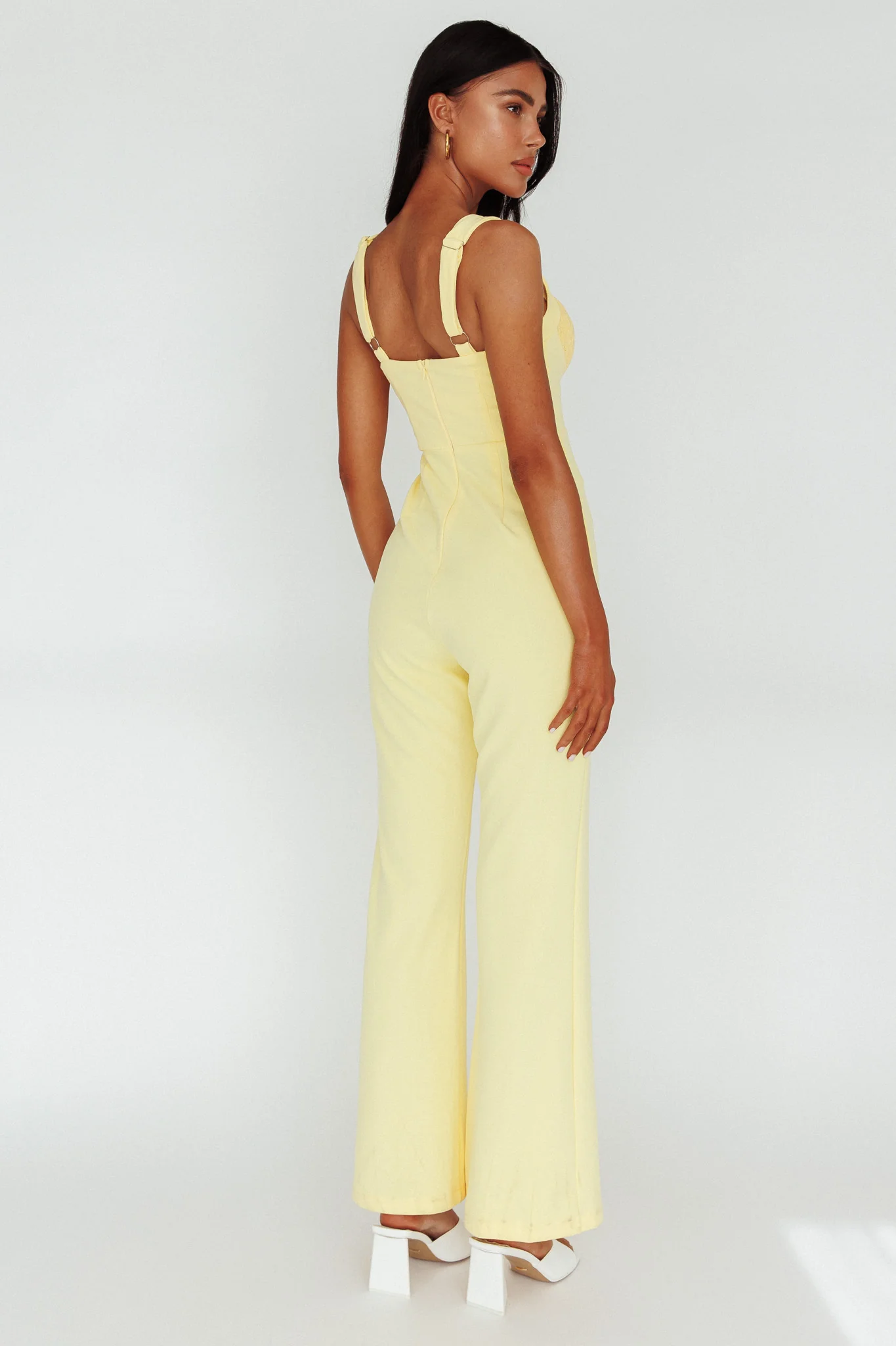 Ti Amo Lace Bust Jumpsuit Yellow - Ruaus