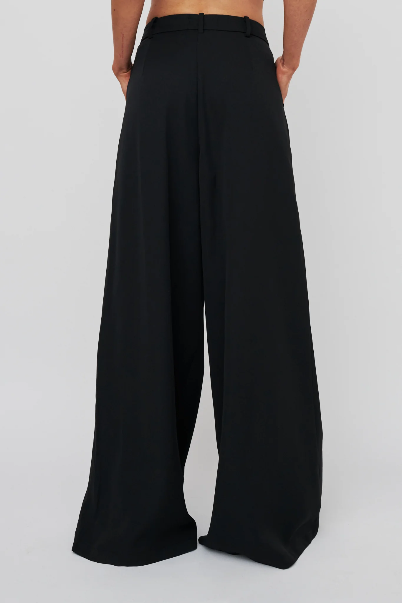 Dante Wide-Leg Pants Black - Ruaus