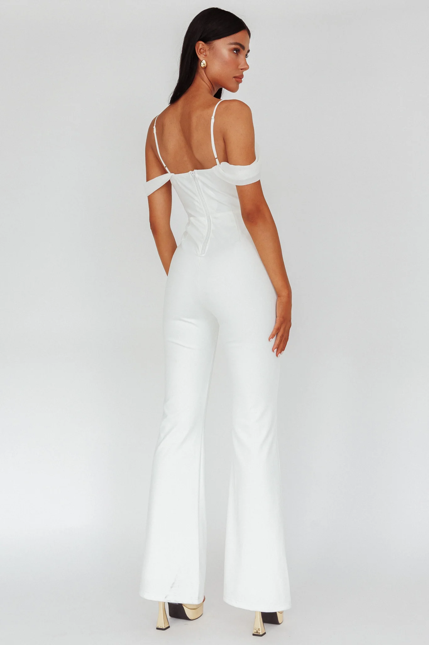 Nian Corset Bodice Jumpsuit Ivory - Ruaus