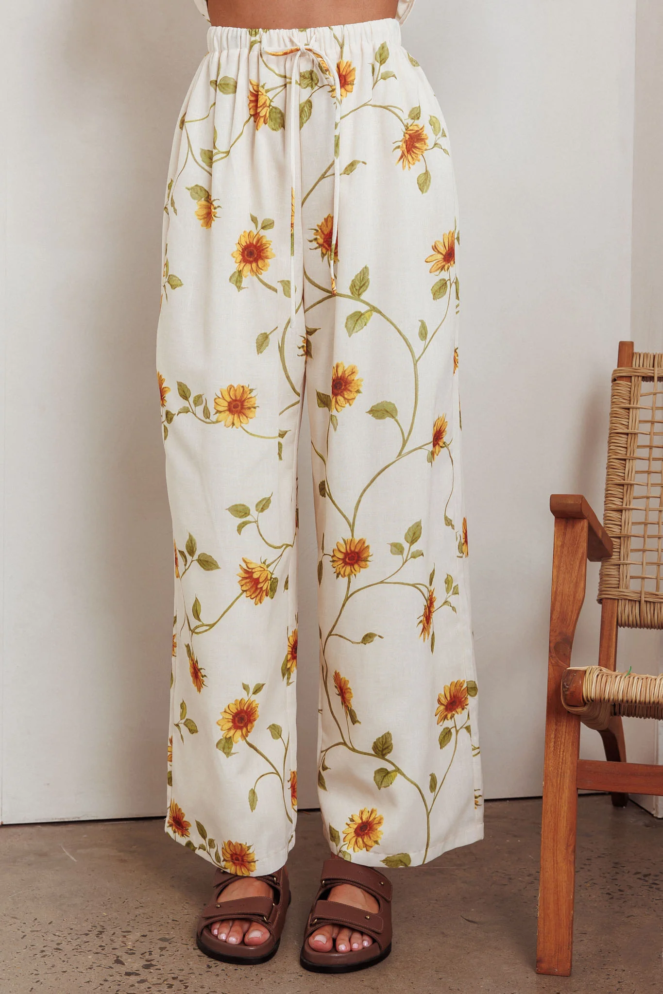 Sway Drawstring Pants Sunflower - Ruaus