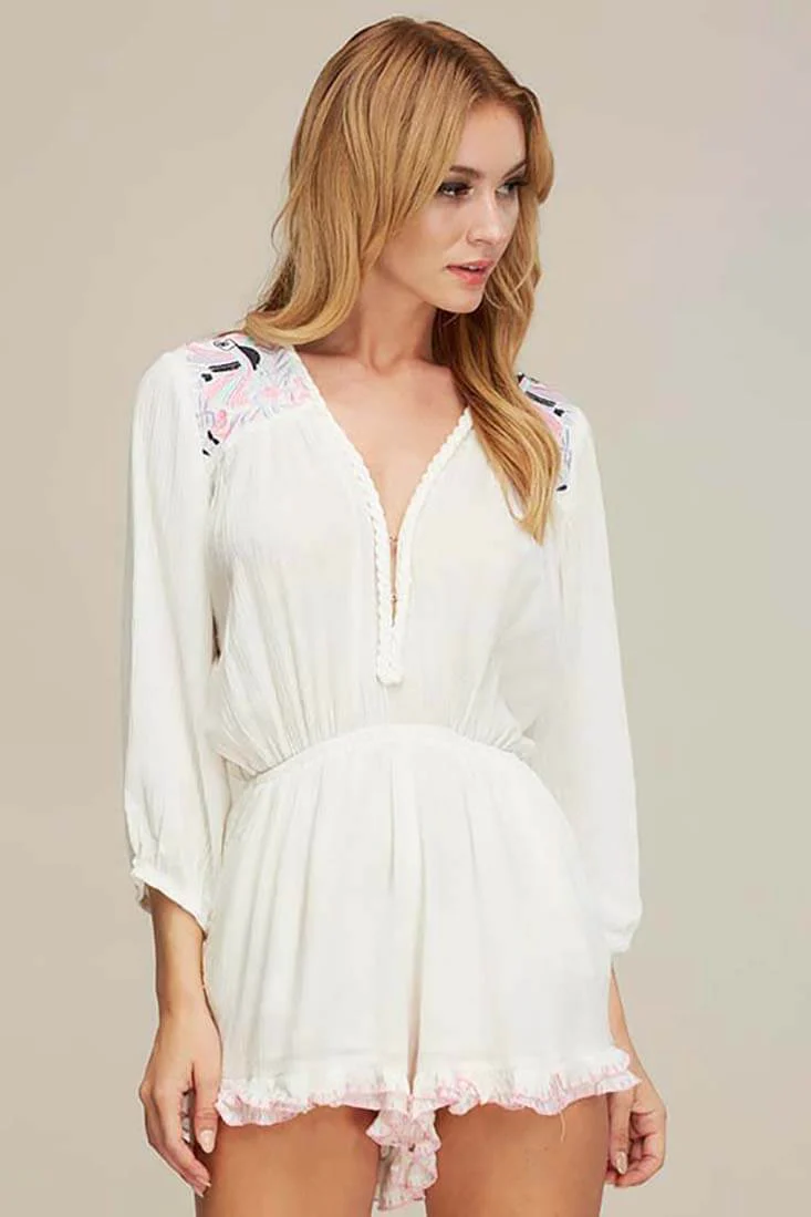 Naomi Dressy Romper White - Ruaus