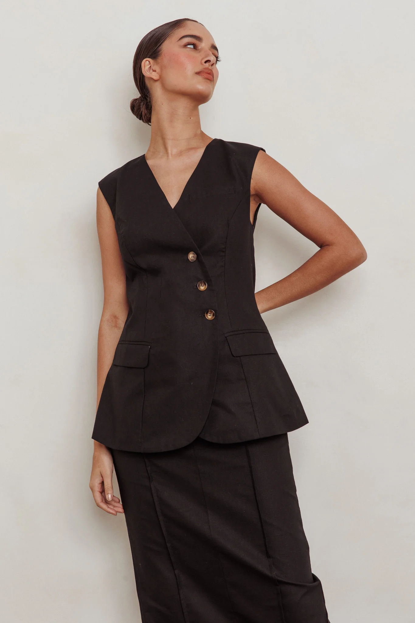 Sweet Treat Sleeveless Top Black - Ruaus