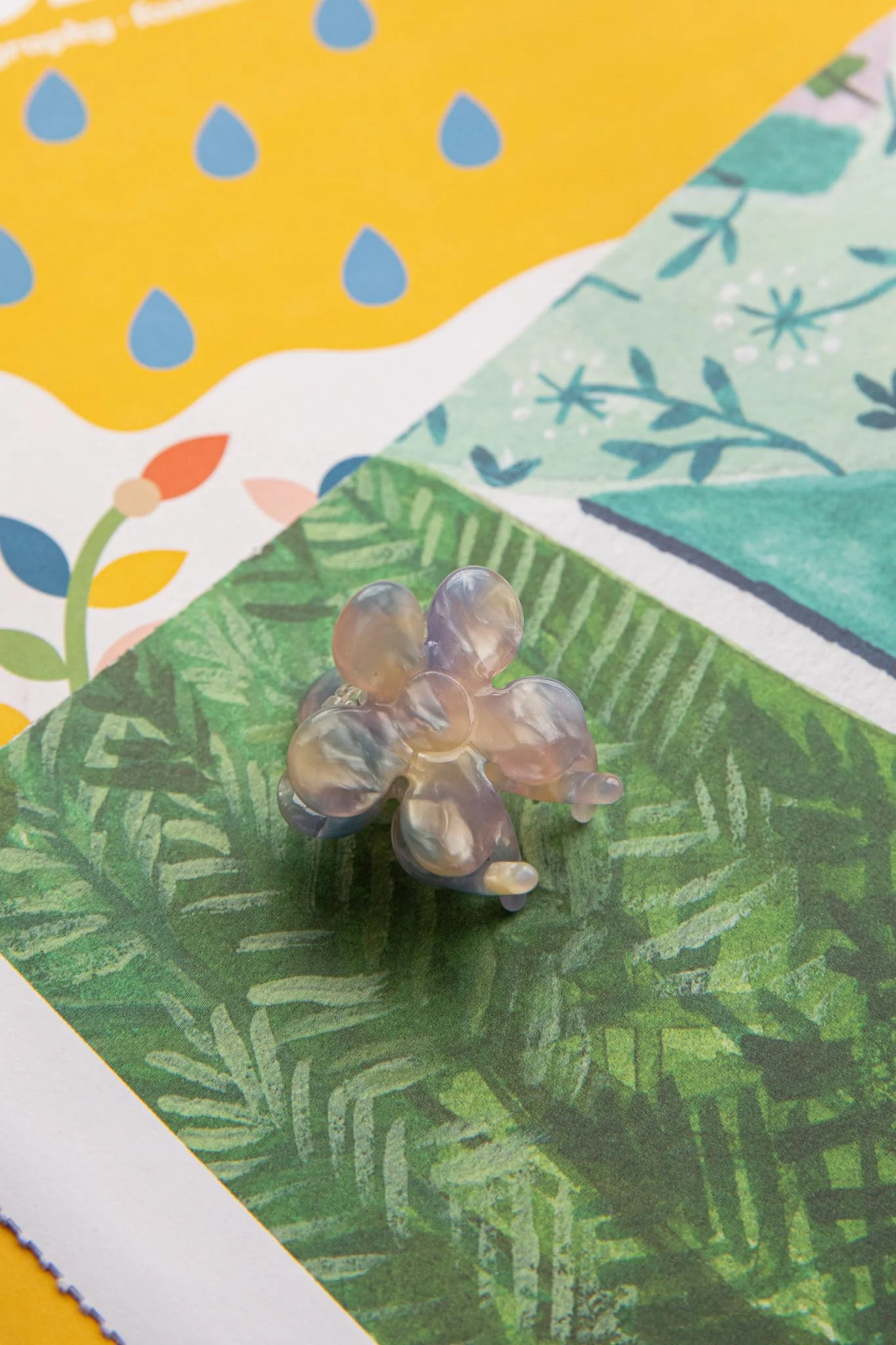 Blossom Flower Hair Clip Purple - Ruaus