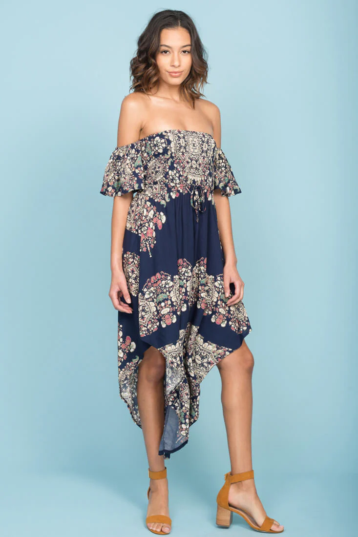 Ophelia Casual Jumpsuit Navy - Ruaus