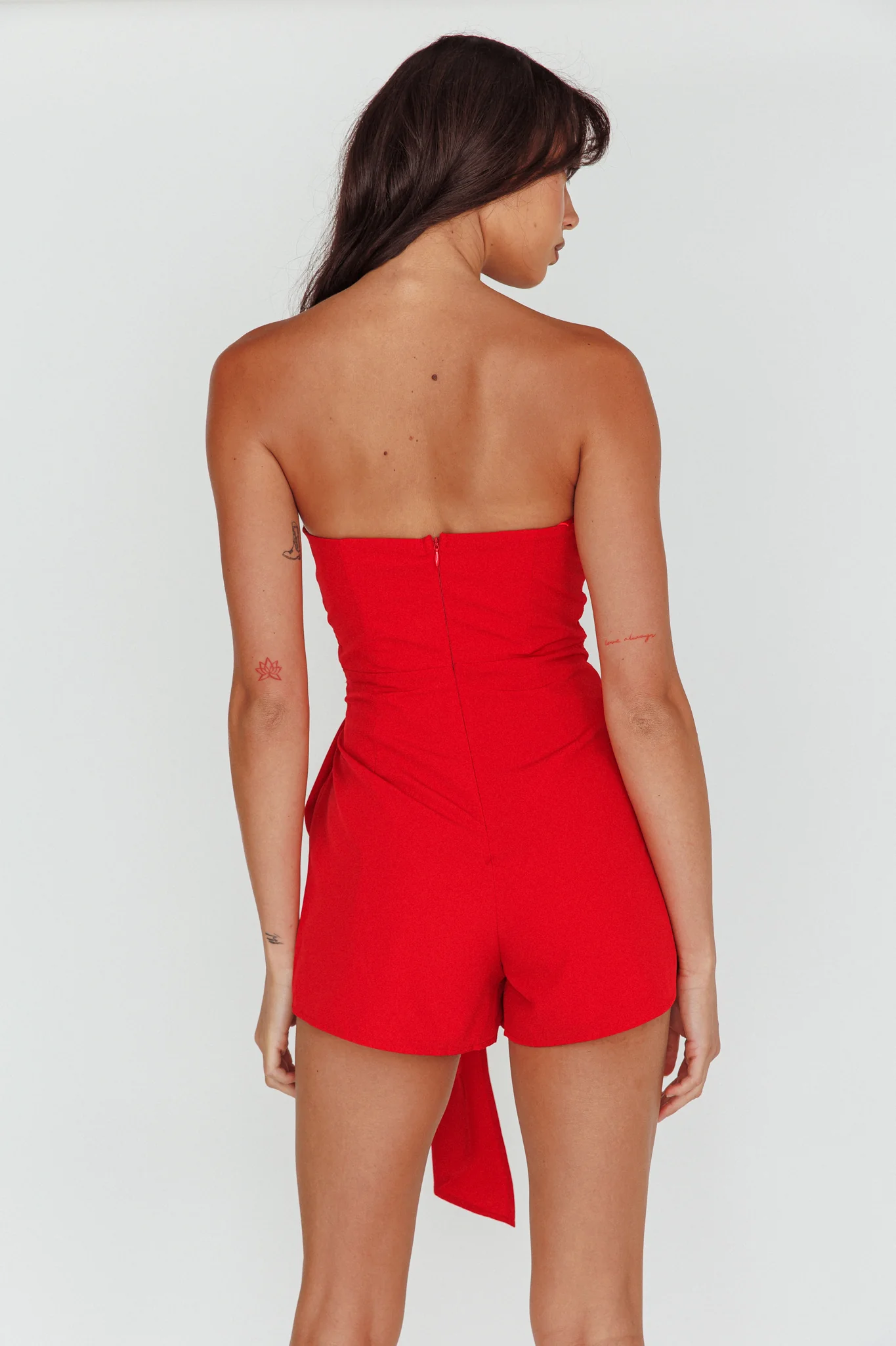 Feelin Vibes Twist Bust Romper Wine - Ruaus