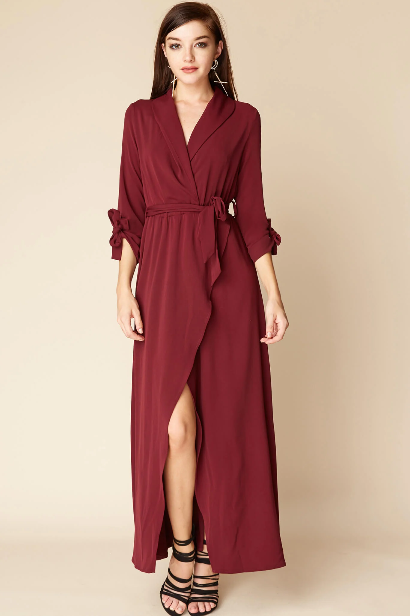 Sophia Romantic Maxi Dress Berry - Ruaus