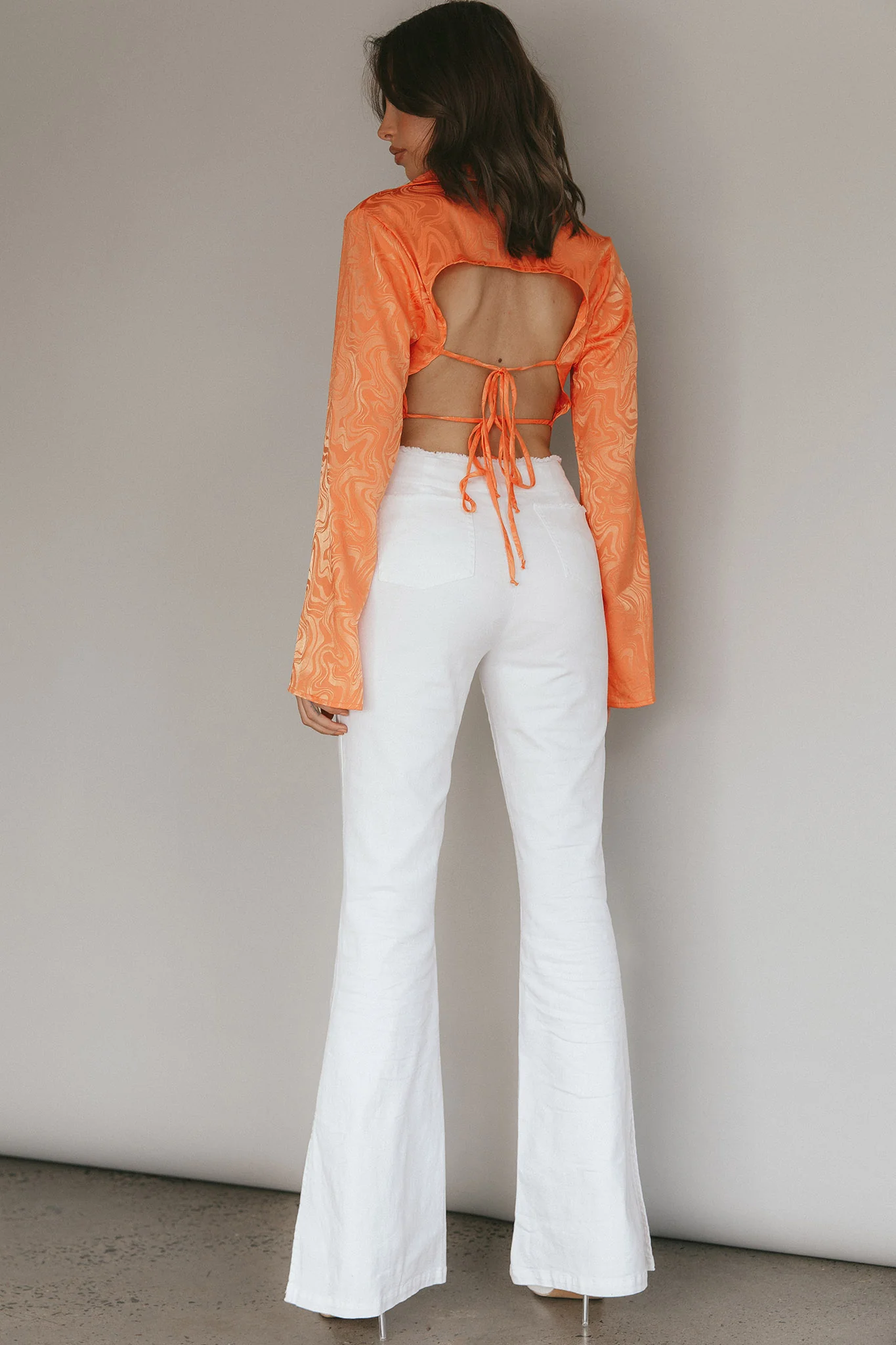Mahla Flared Pants Ivory - Ruaus