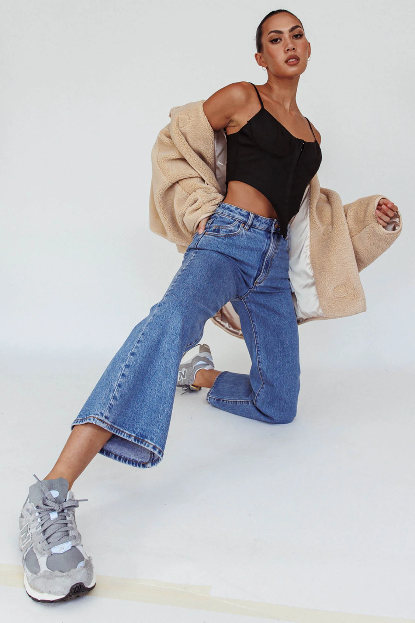 ROLLA'S Eastcoast Flare Ankle Lucy Mid Vintage Blue - Ruaus