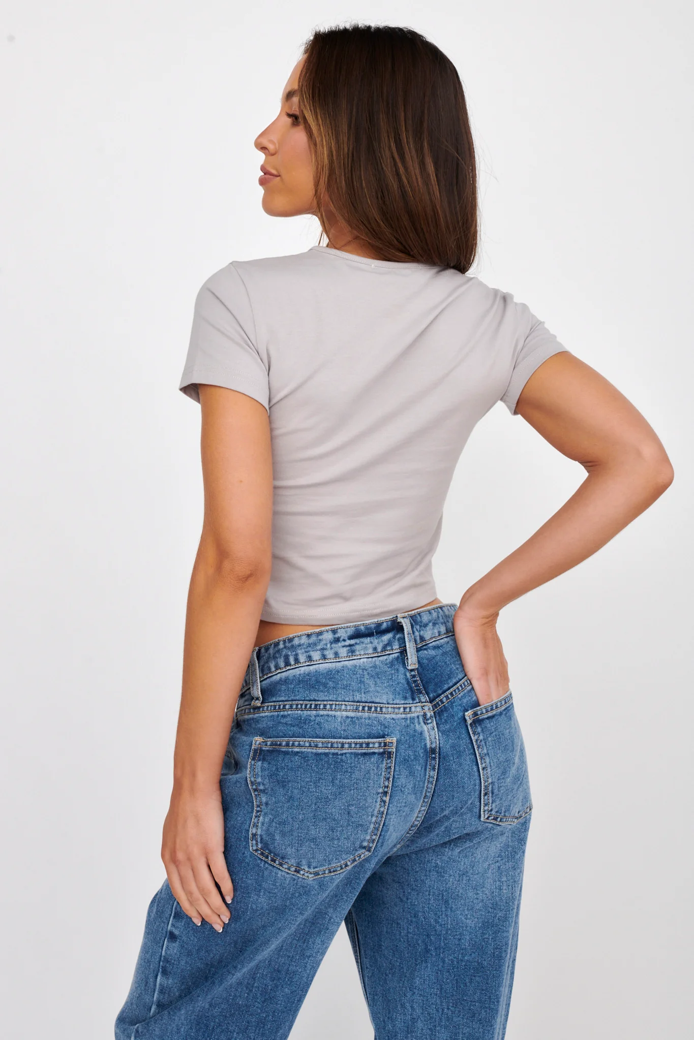 LIONESS Future Baby Tee Grey - Ruaus