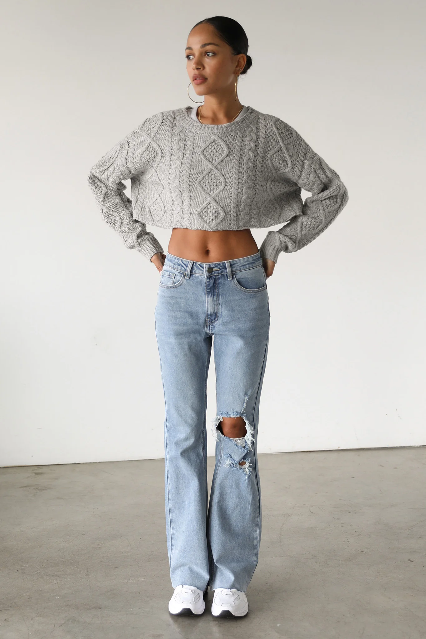 DOGMA High Rise Flare Denim Jeans Medium Wash - Ruaus