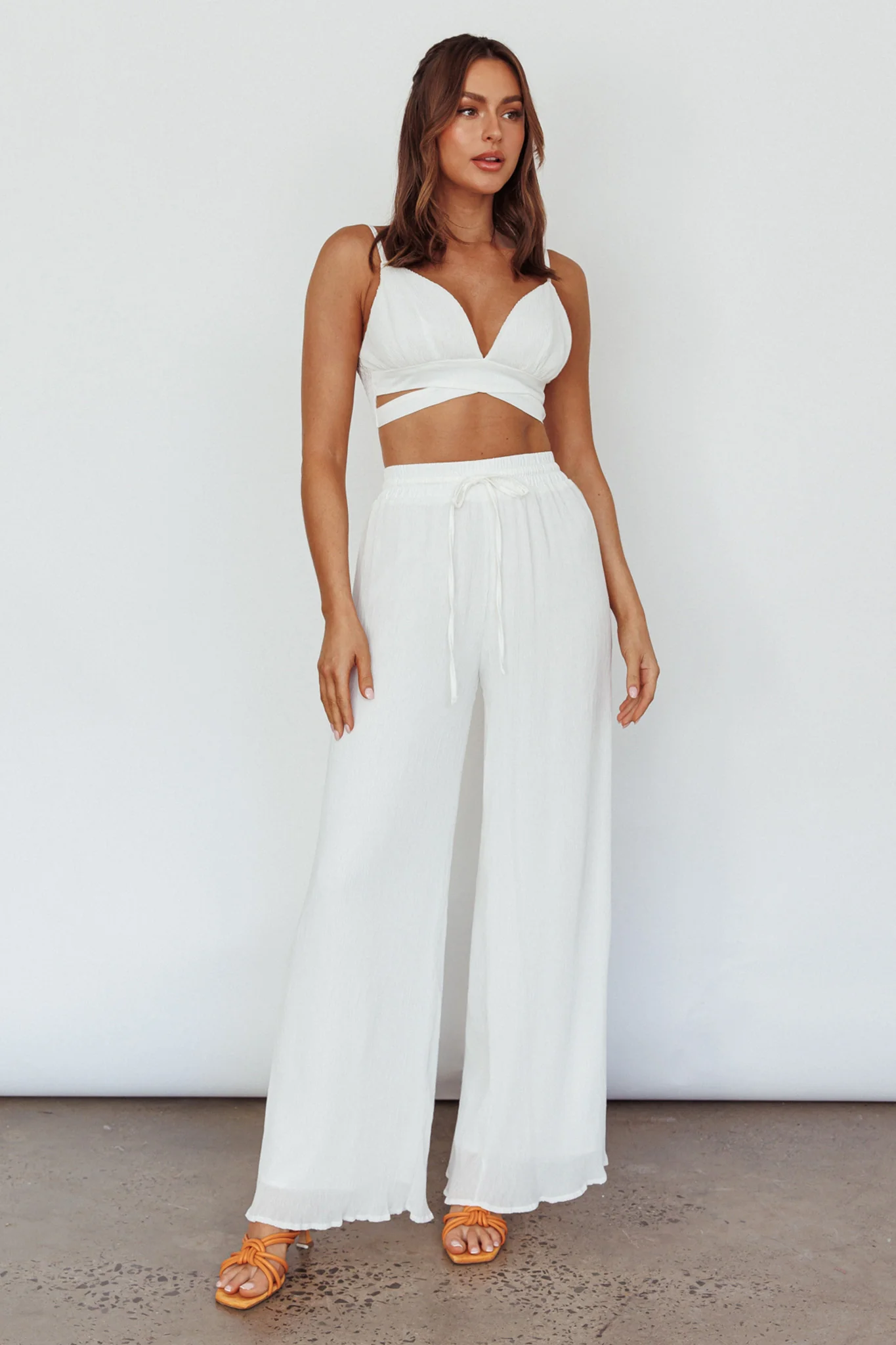 Cove Elasticated Pants Ivory - Ruaus