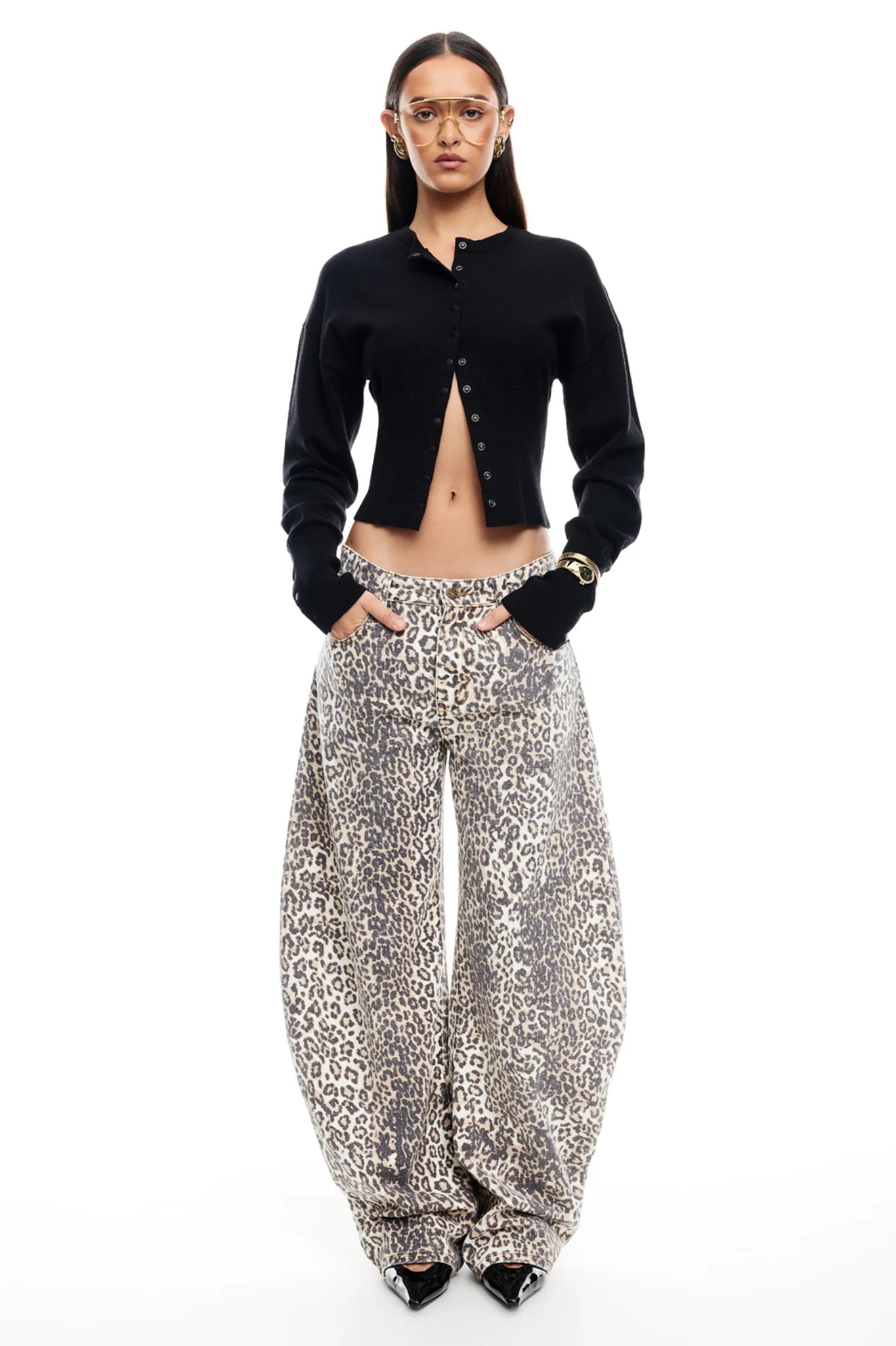 LIONESS Horseshoe Jeans Leopard Fade - Ruaus