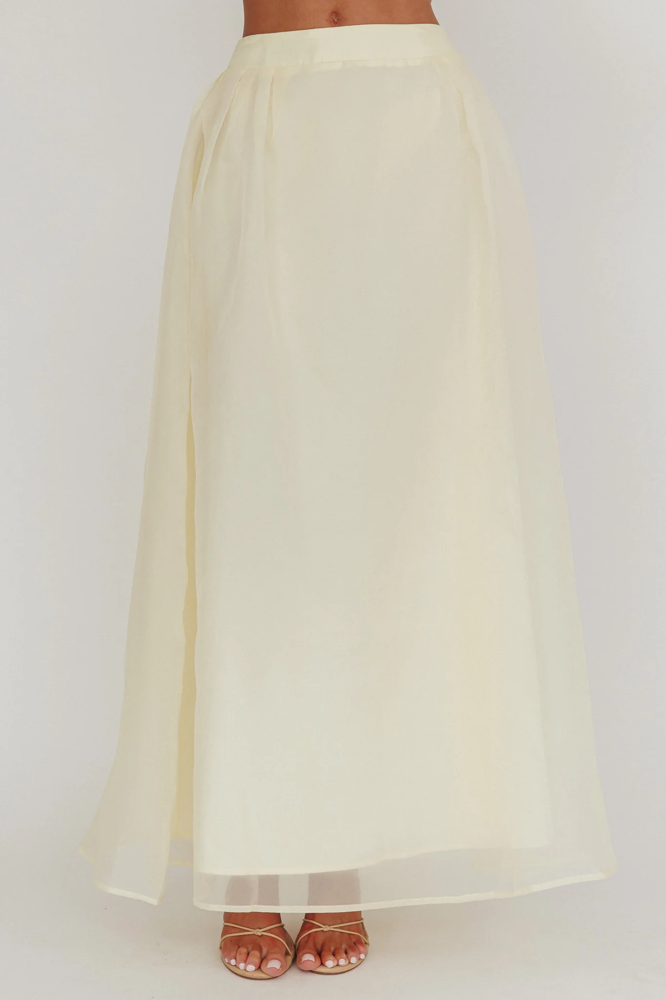 Simple Things Organza Maxi Skirt Butter - Ruaus