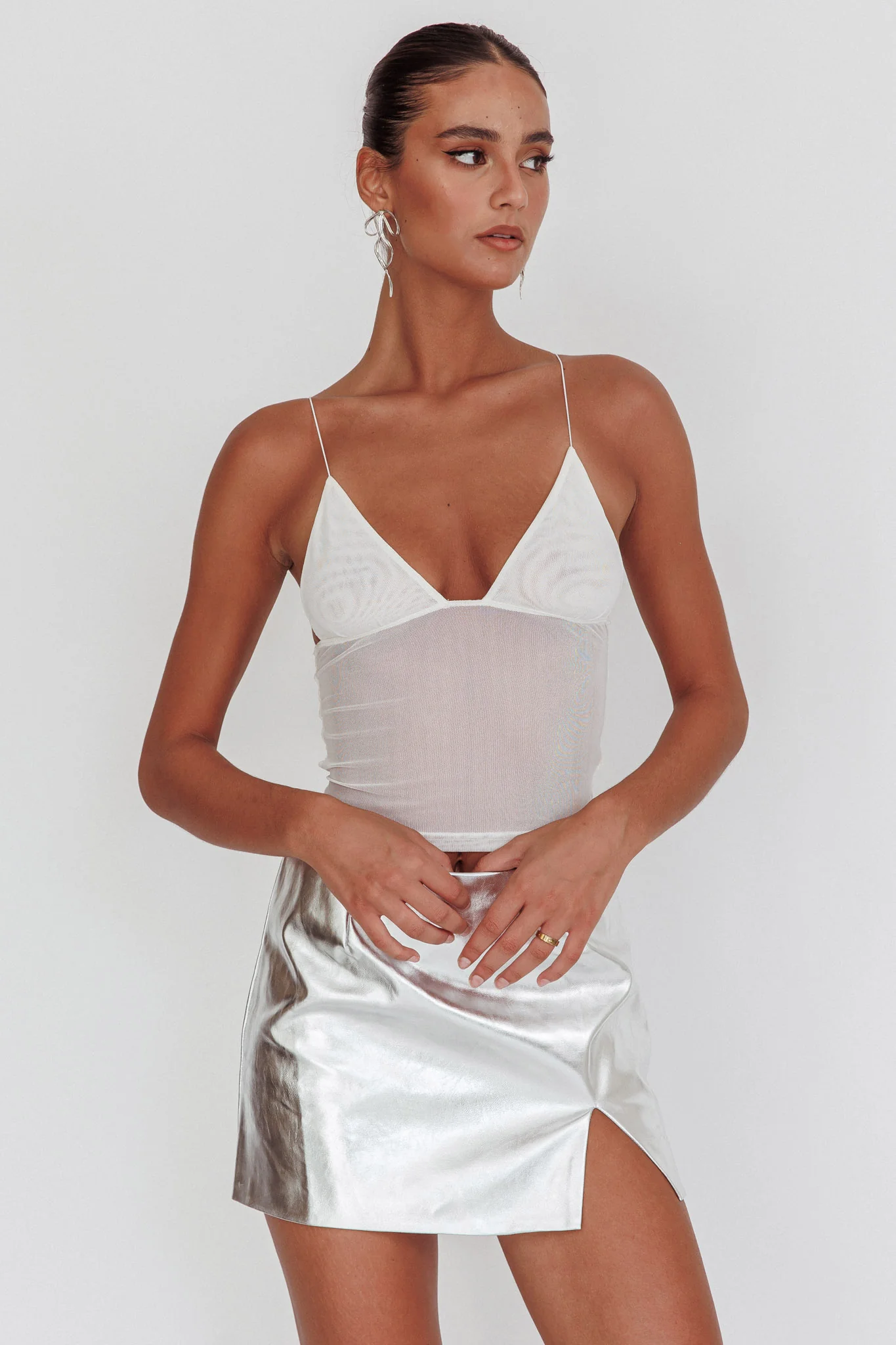 Flutter Backless Butterfly Top White - Ruaus