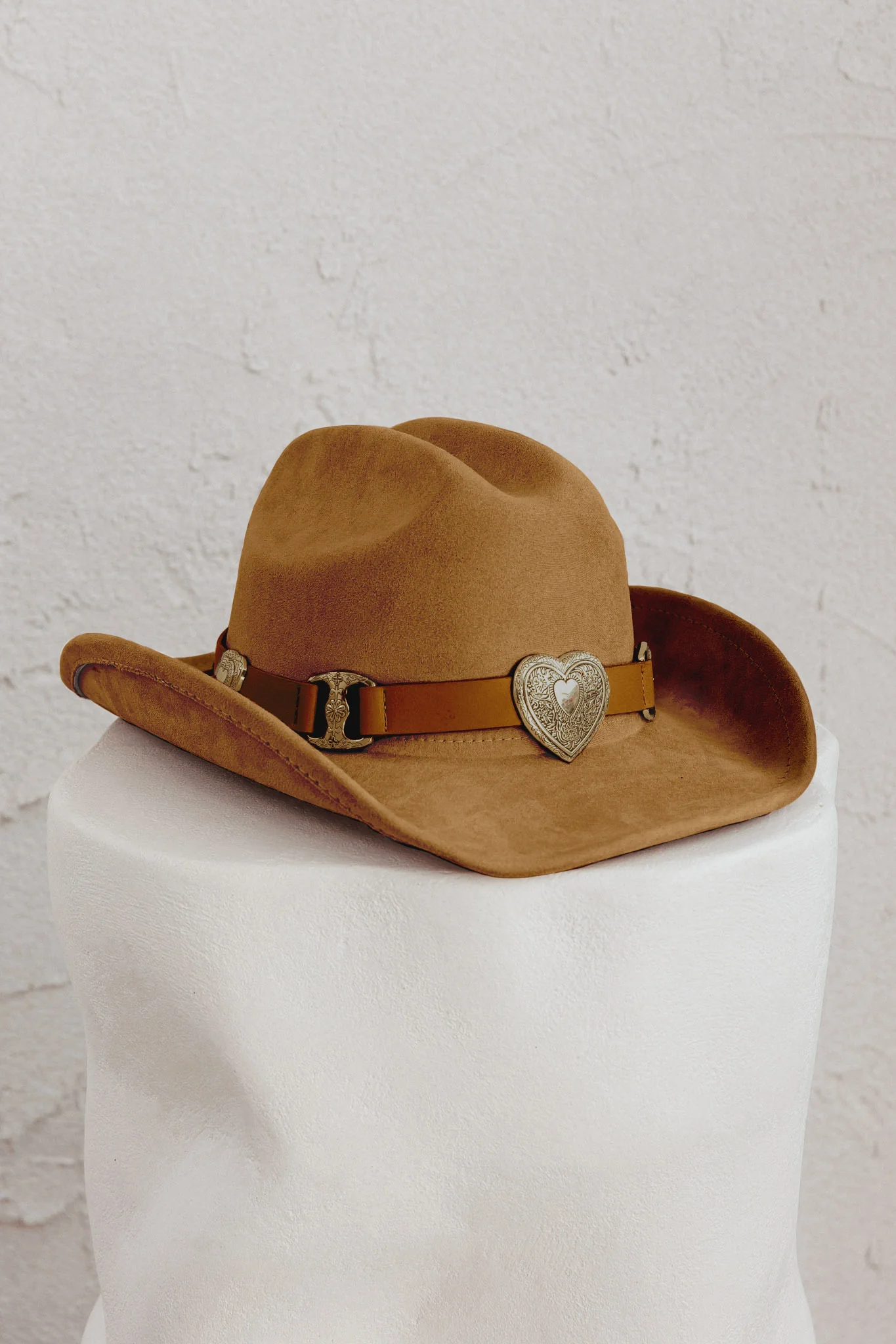 Longhorn Heart Decoration Cowboy Hat Brown - Ruaus
