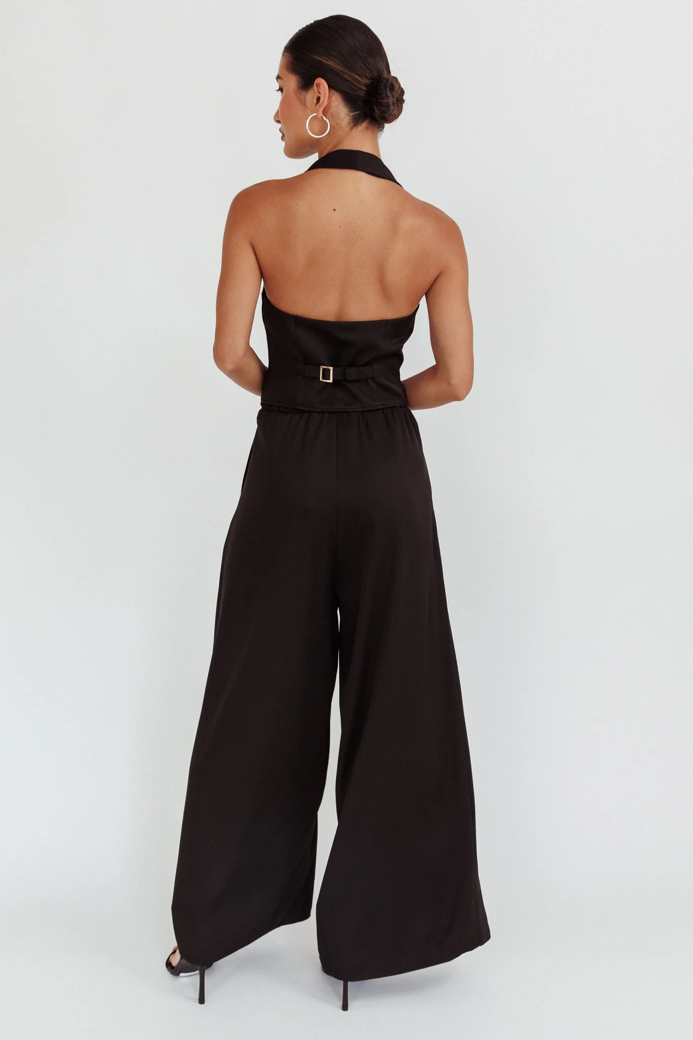 Tammi Wide Leg Pants Black - Ruaus