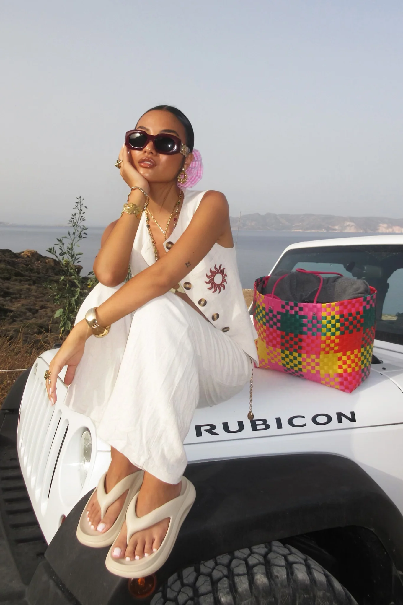 Swing Of Things Sun Sleeveless Buttoned Vest Oat - Ruaus