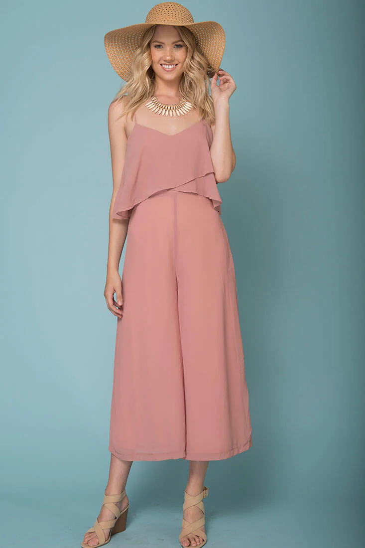 Milena Dressy Jumpsuit Dusty Pink - Ruaus