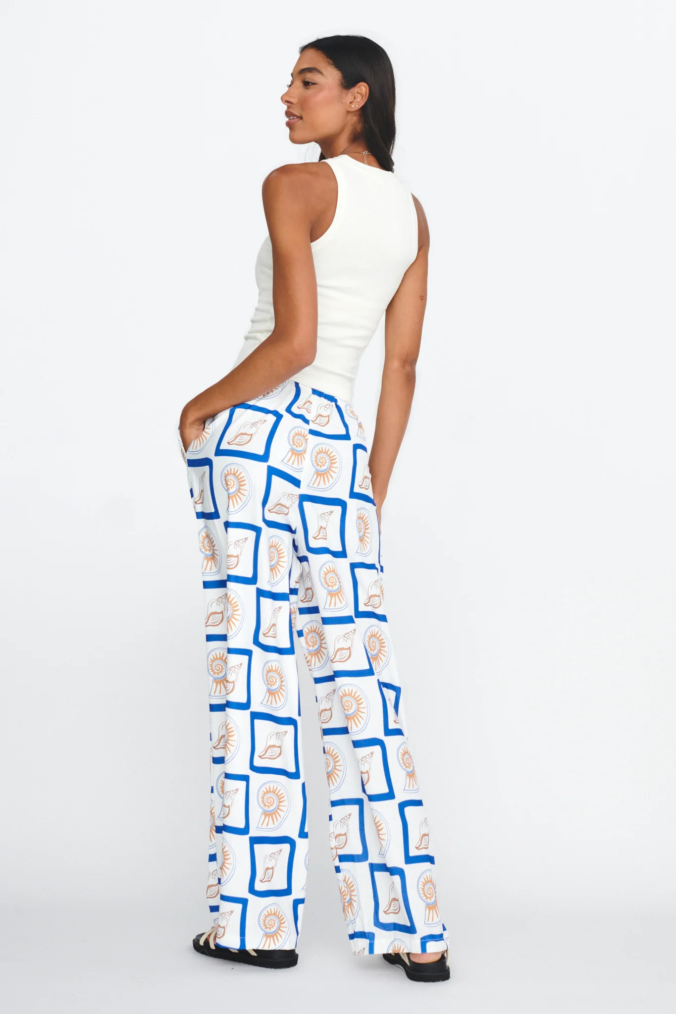 LOST IN LUNAR Zeni Pants Shell Print - Ruaus