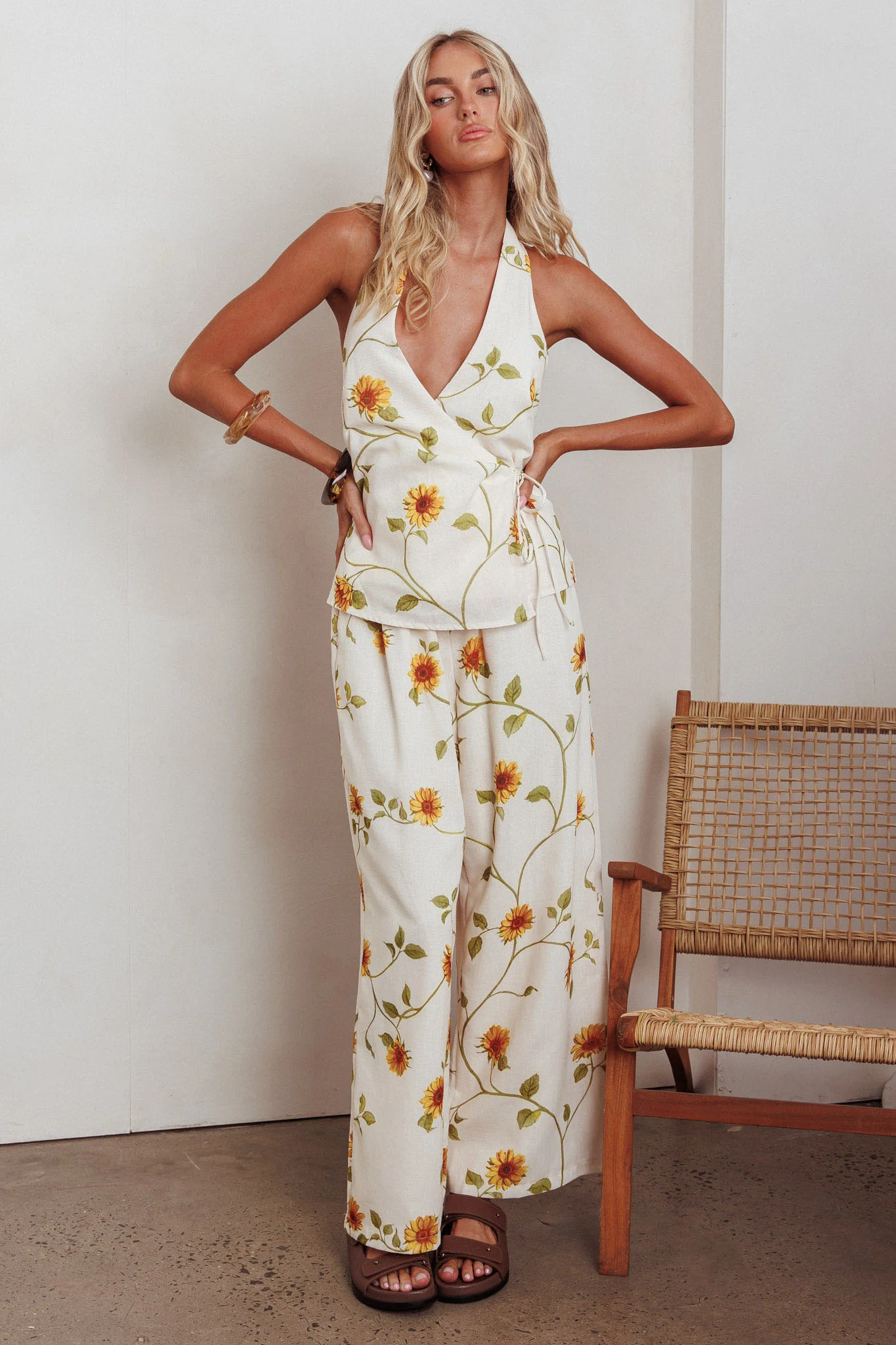 Sway Drawstring Pants Sunflower - Ruaus