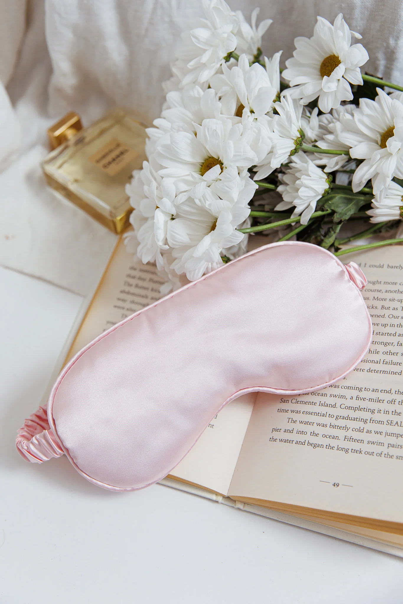 Sweet Dreams Satin Eye Mask Pink - Ruaus