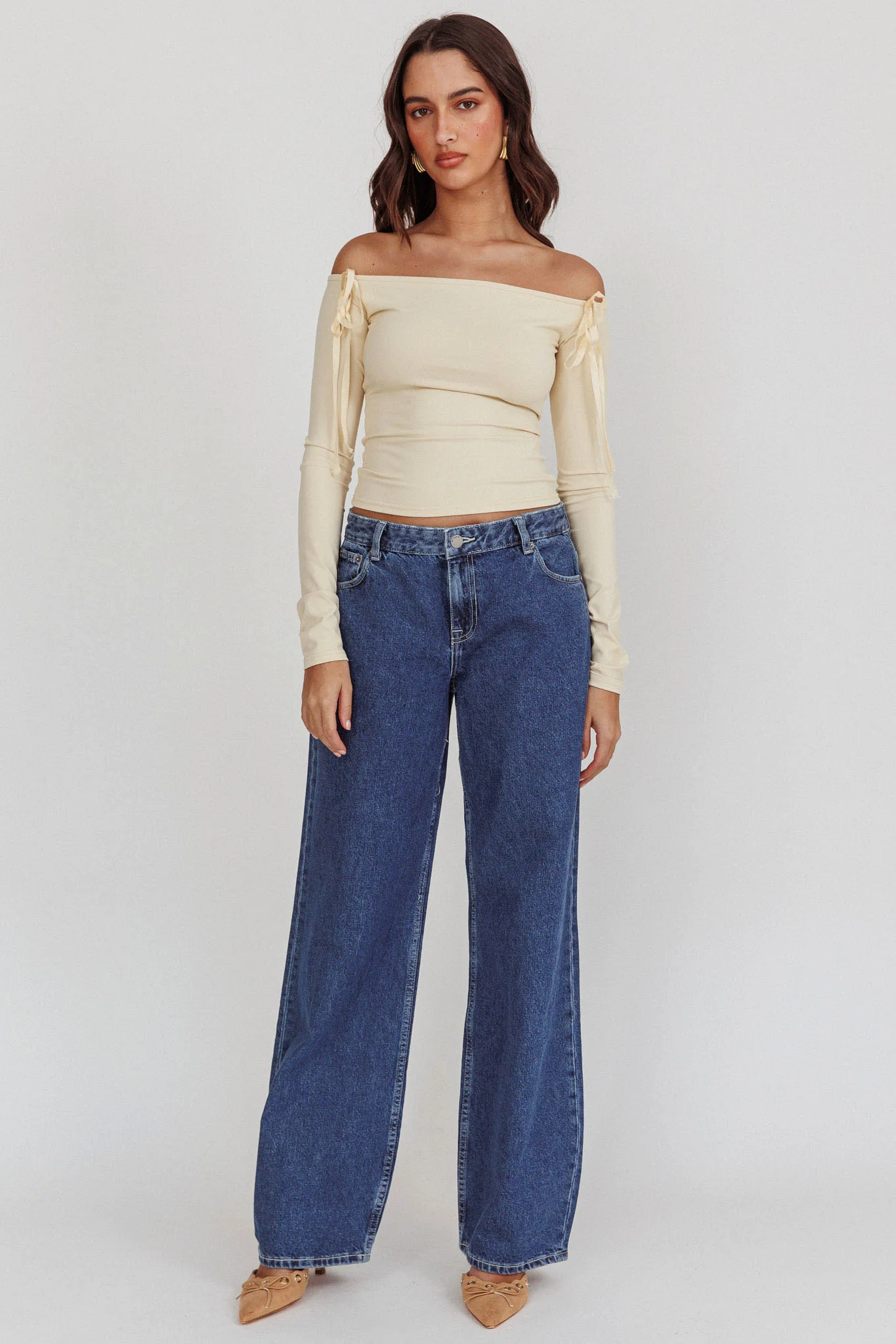 DR DENIM Hill Low Jeans Pebble Mid Stone - Ruaus