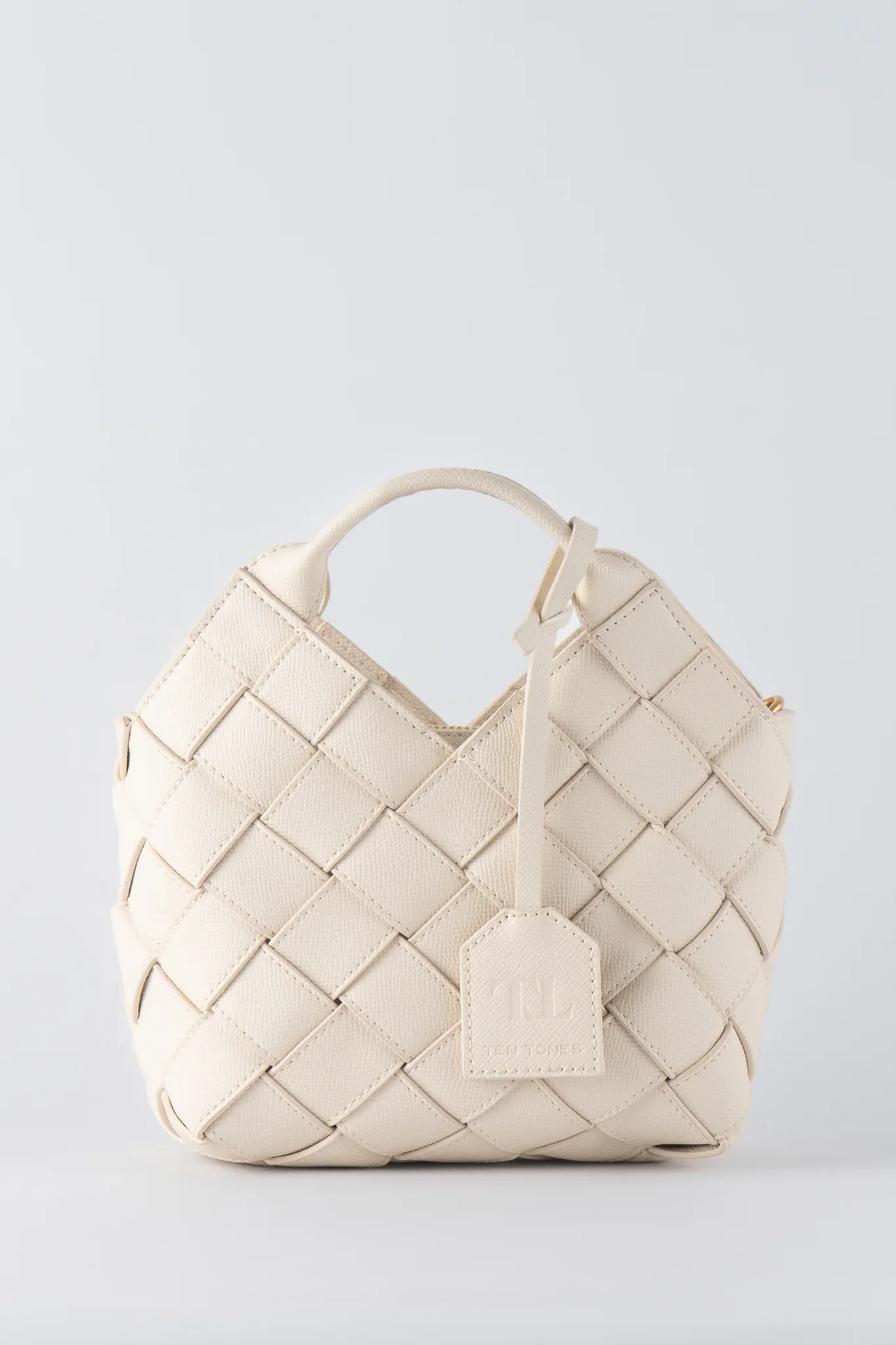 TEN TONES Clementine Woven Mini Tote Cream - Ruaus