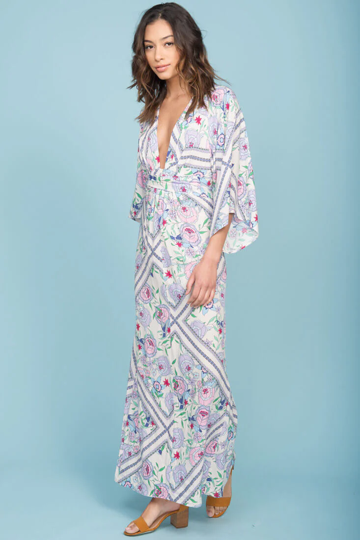 Kira Zip Up Maxi Dress Green - Ruaus