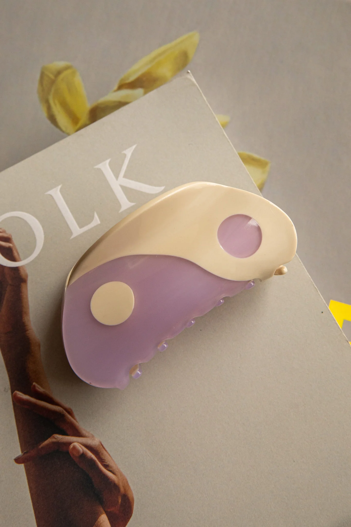 Yin Yang Hair Clip Purple - Ruaus