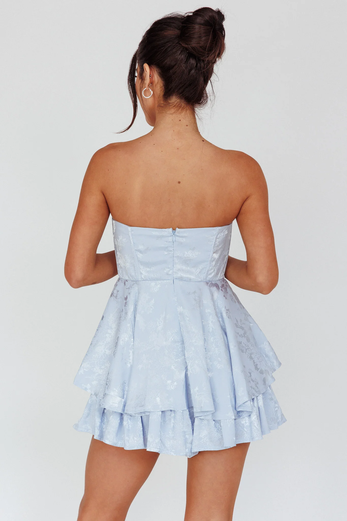 Angel Sky Gathered Bust Romper Dust Blue - Ruaus
