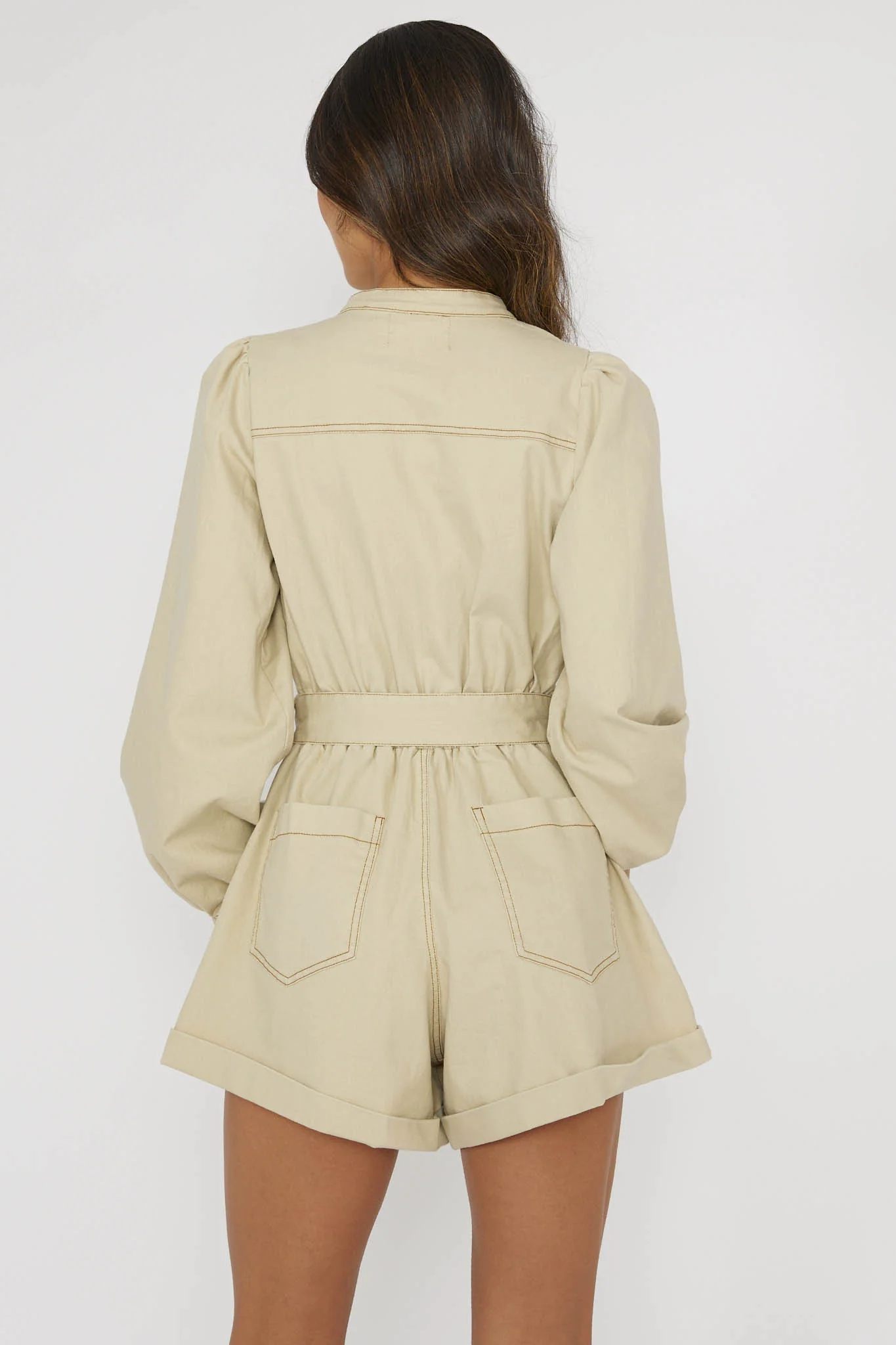 Real World Zip Front Romper Butter - Ruaus