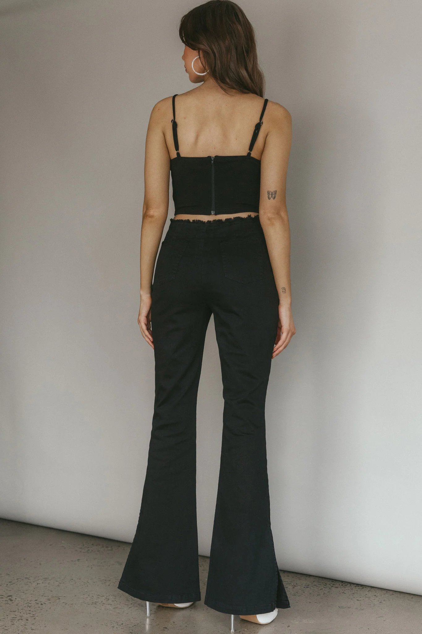 Mahla Flared Pants Black - Ruaus
