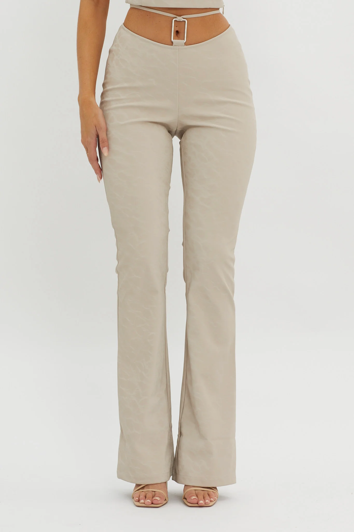 She's A Gemini Faux Leather Pants Dove - Ruaus