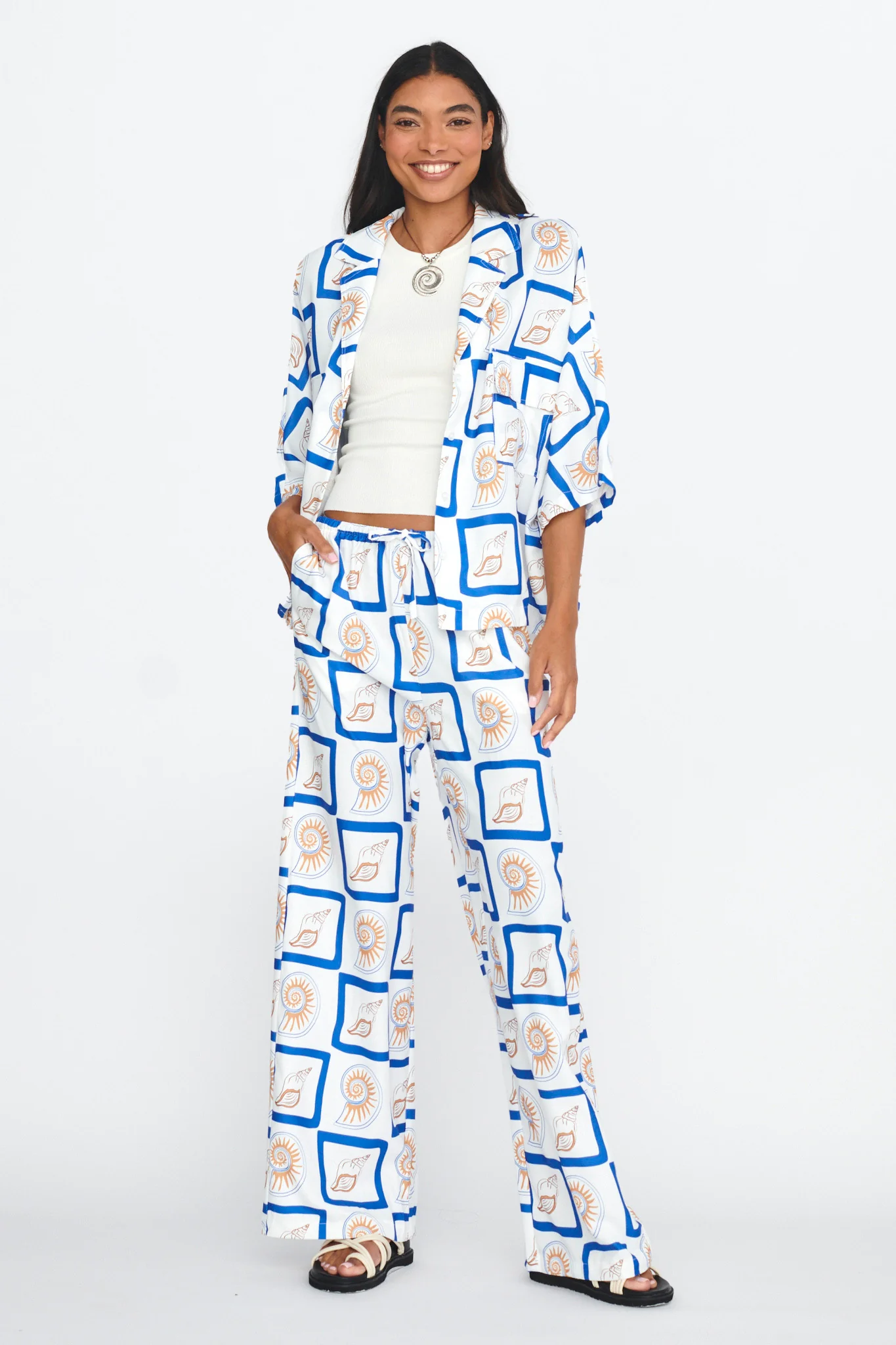 LOST IN LUNAR Zeni Pants Shell Print - Ruaus