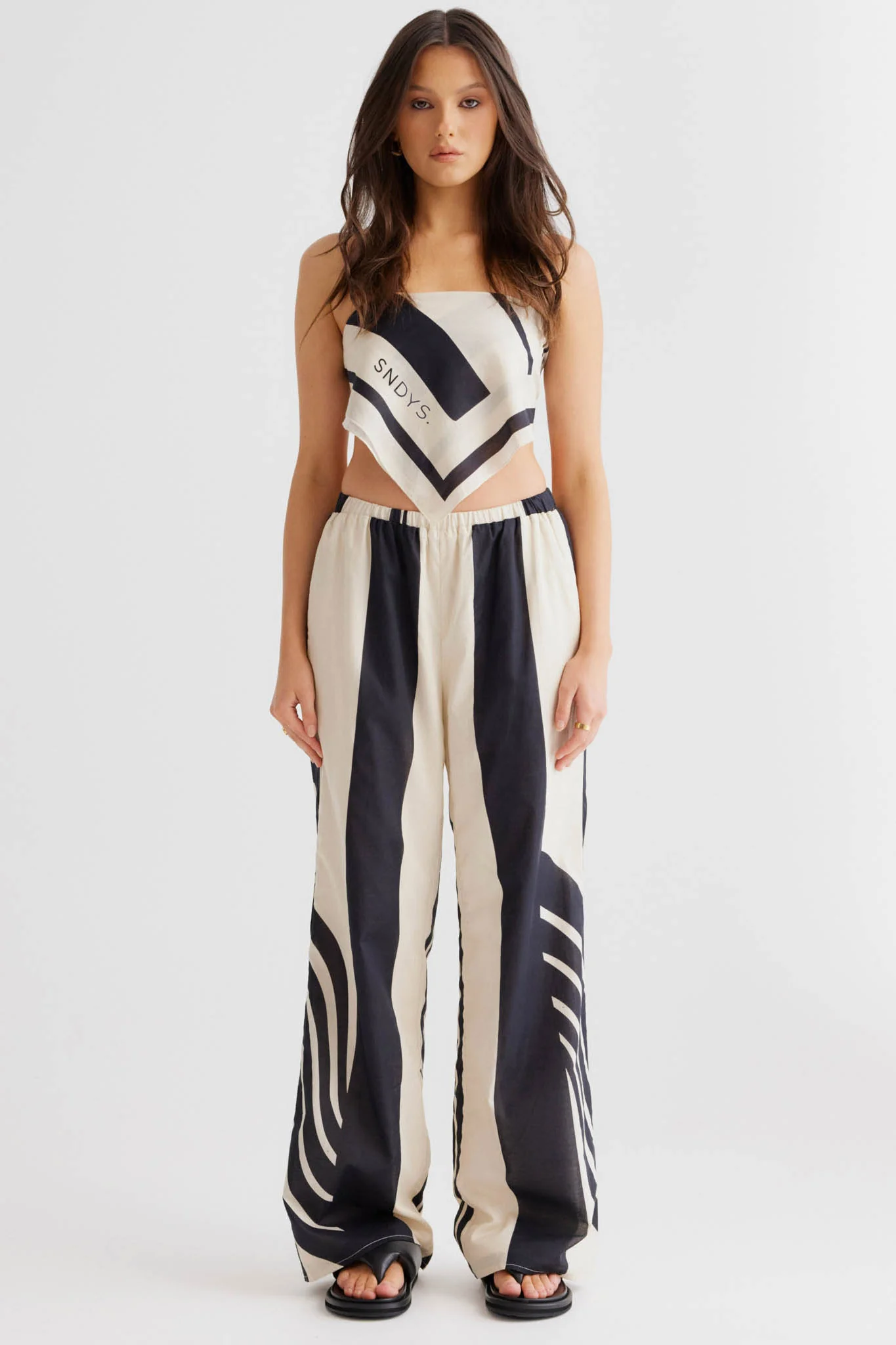 SNDYS Alba Pant Black Print - Ruaus