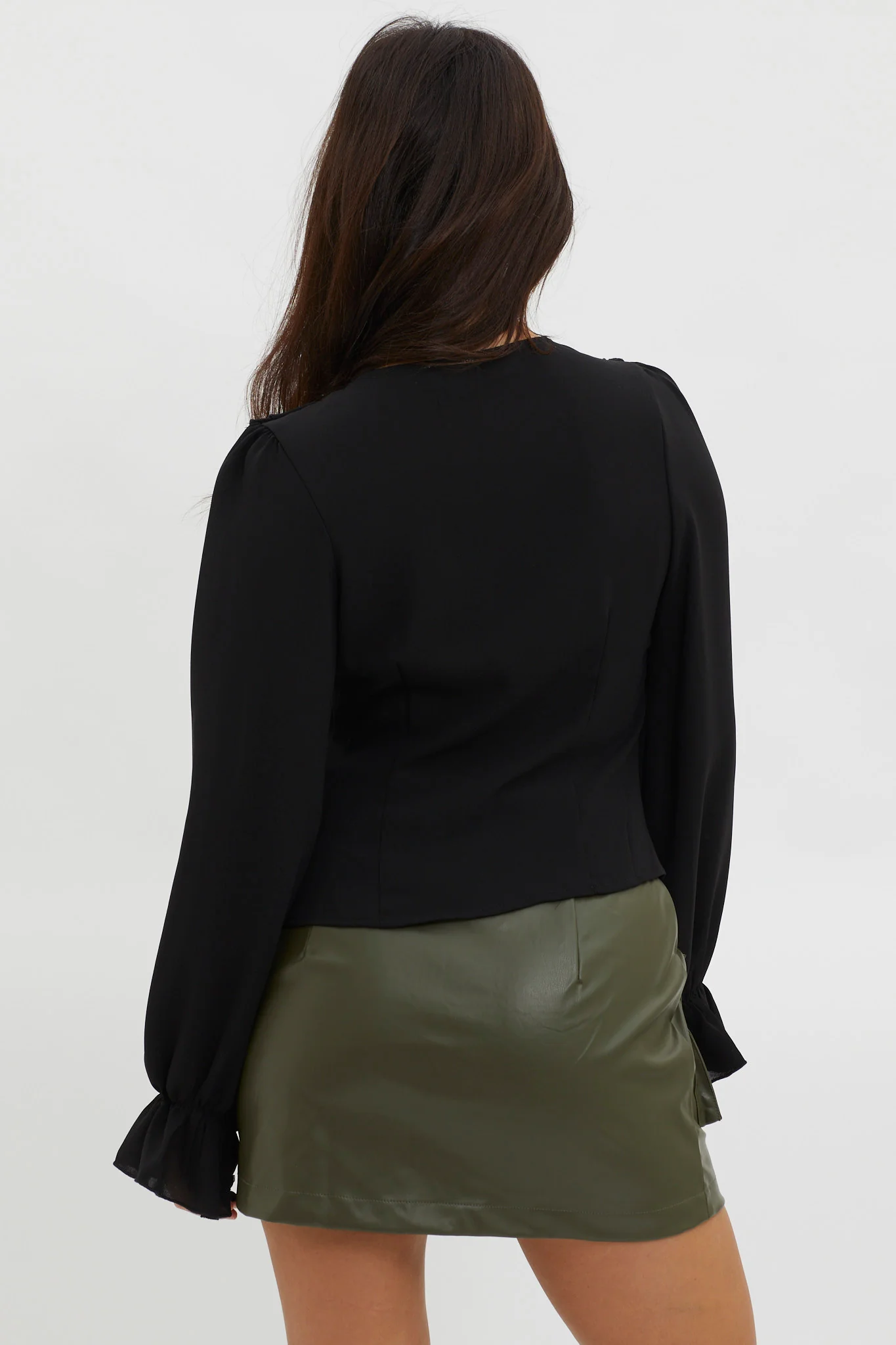 Pale Fire Tie Front Top Black - Ruaus