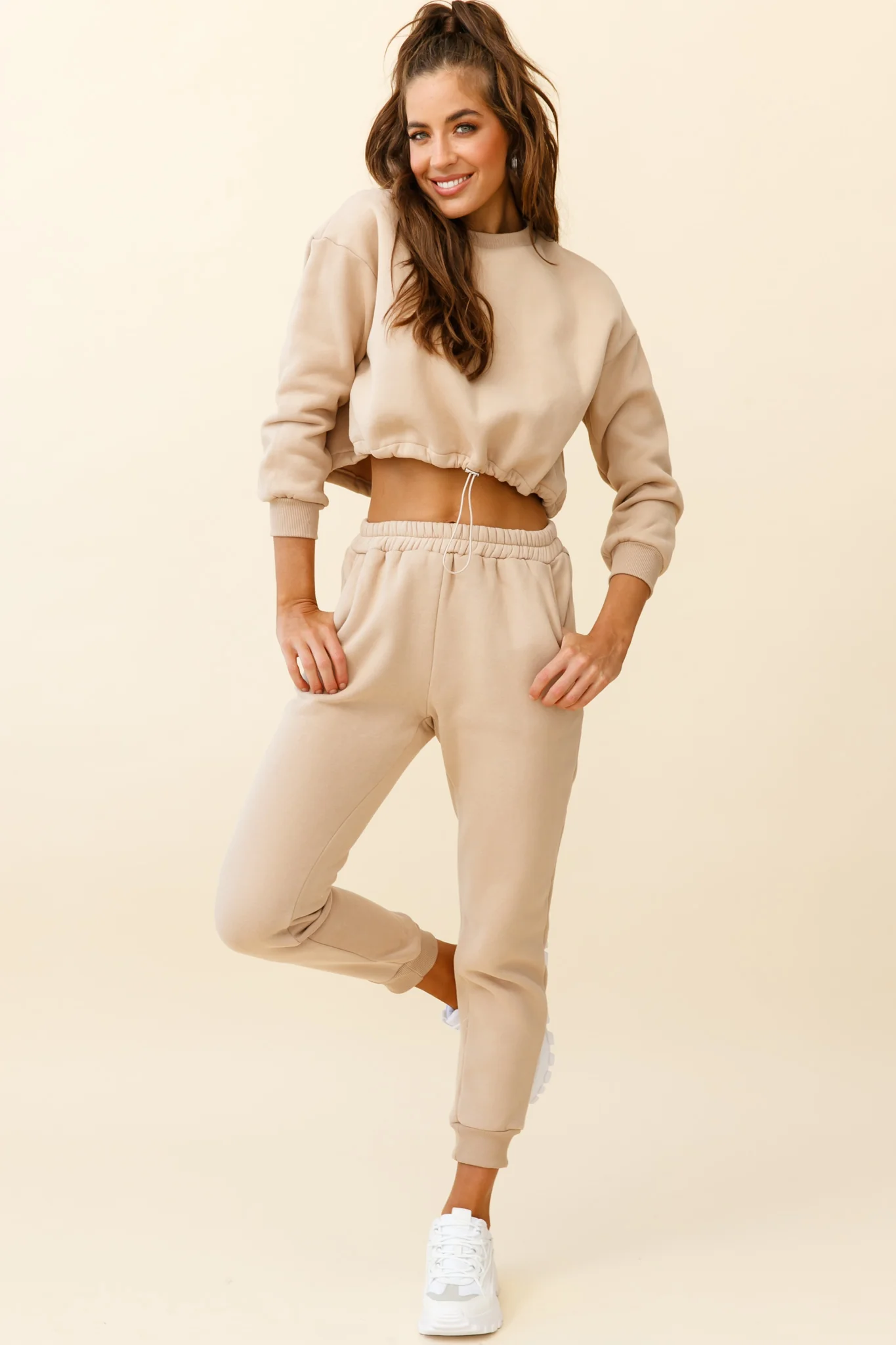 Monterey Elasticated Waist Jogger Pants Tan - Ruaus