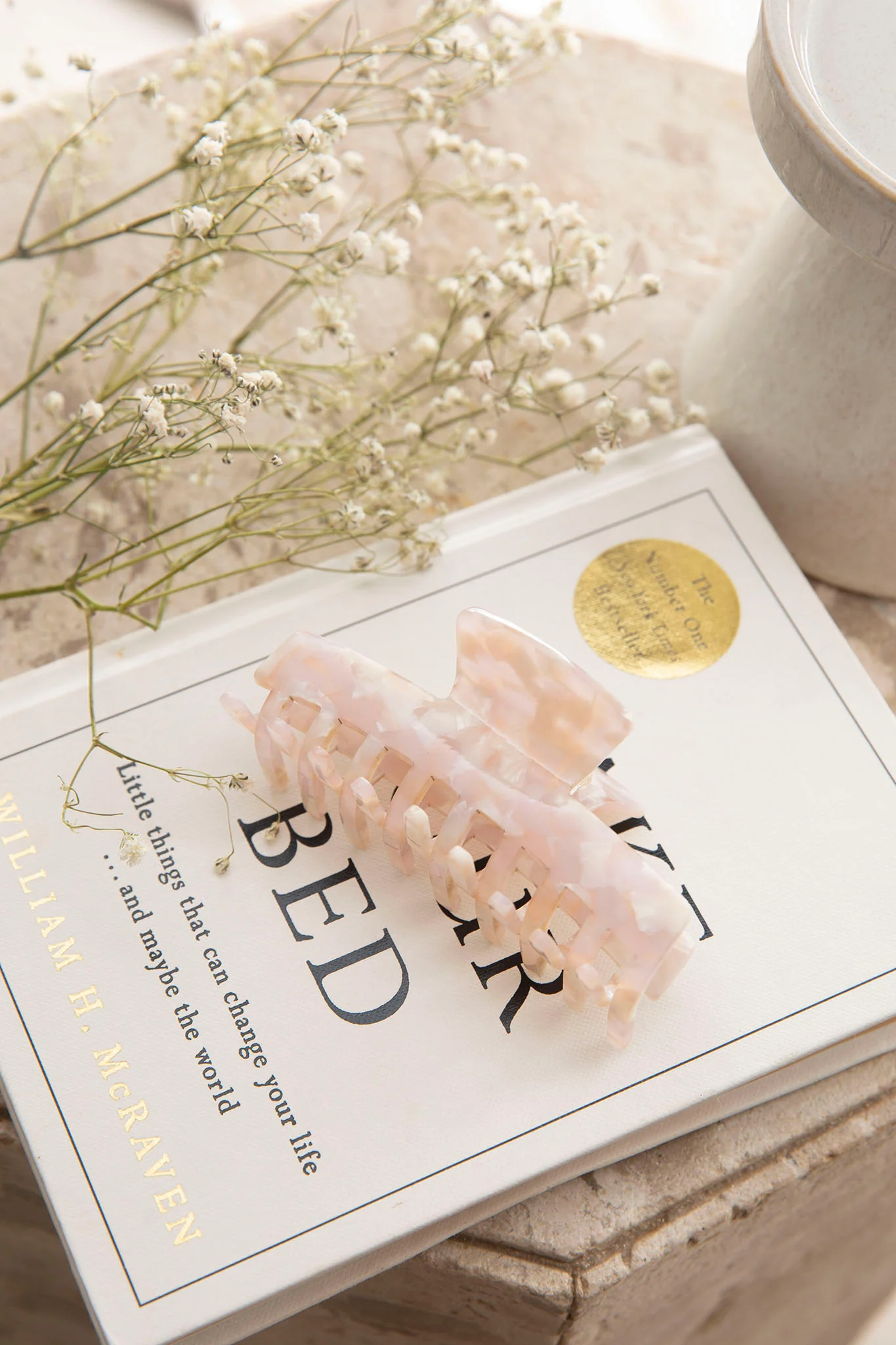 Missy Marbled Acrylic Clip Pink - Ruaus