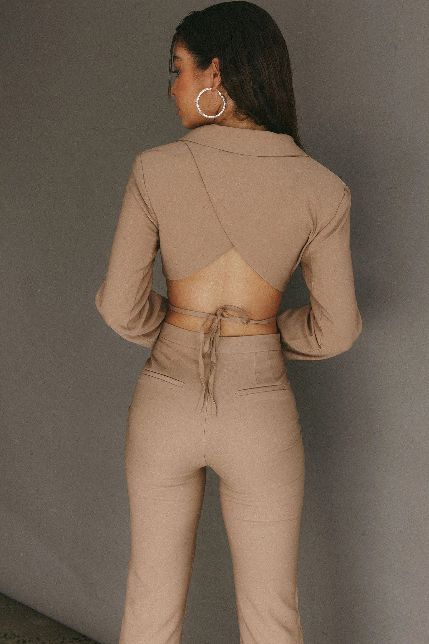 Kimberly Flare Leg Pants Camel - Ruaus