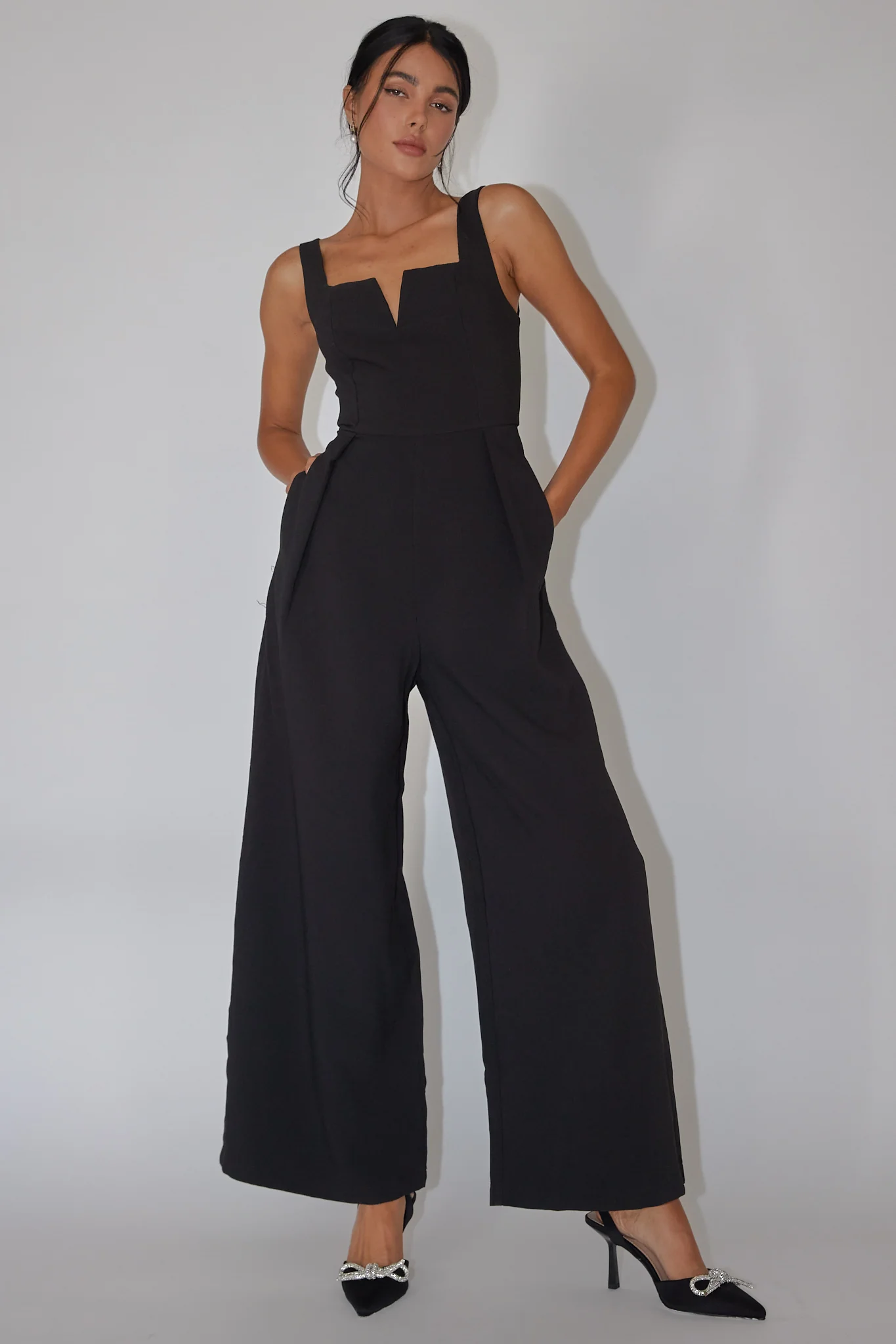 Colleen Side Pocket Jumpsuit Black - Ruaus