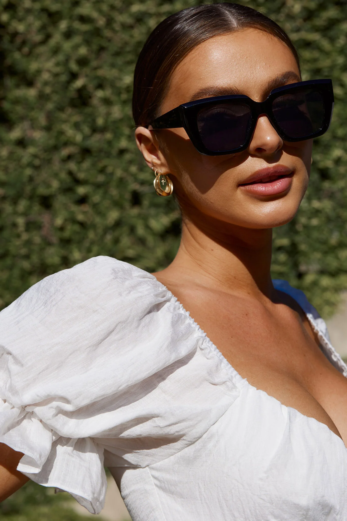 Cate Oversized Sunglasses Black - Ruaus