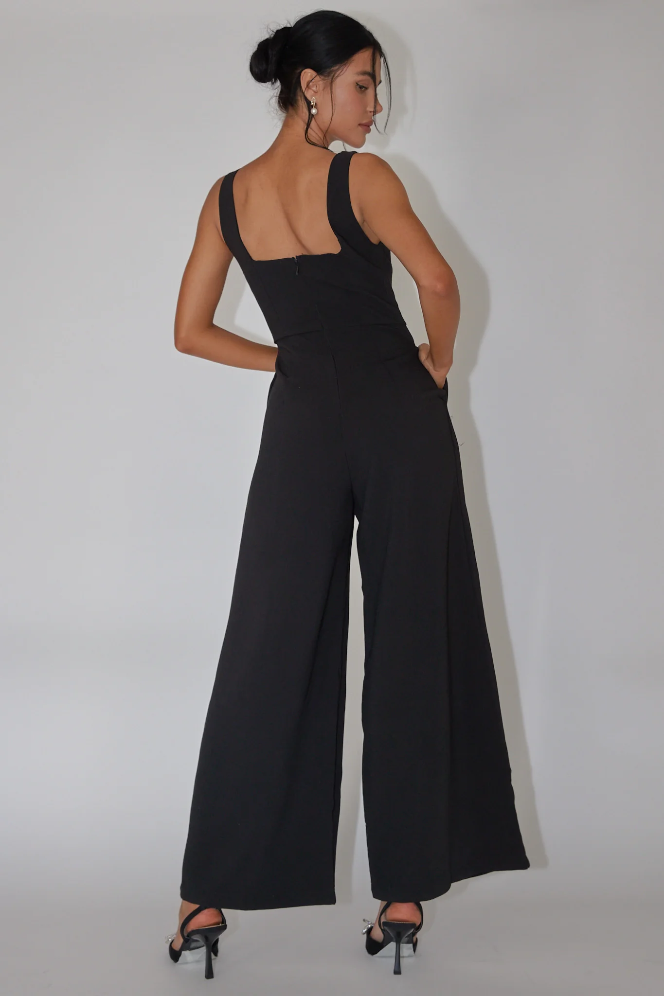 Colleen Side Pocket Jumpsuit Black - Ruaus