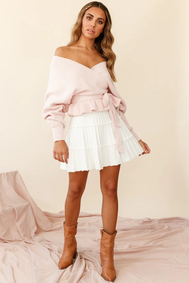 Amara Long Sleeve Knit Top Blush - Ruaus