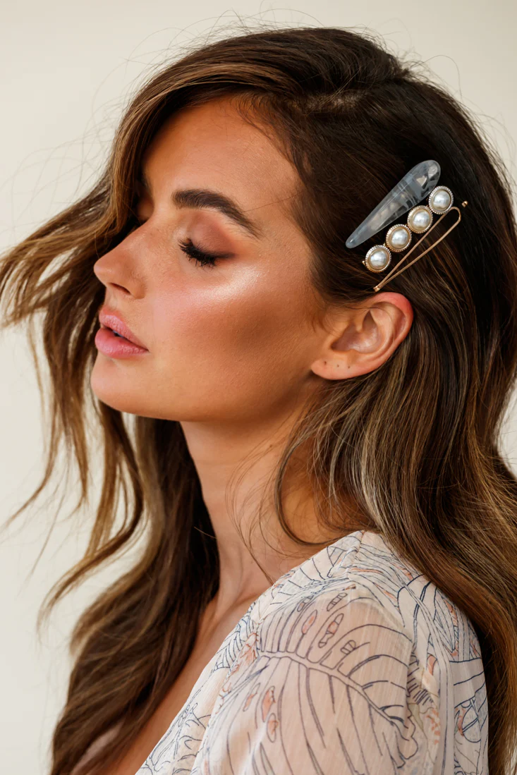 Anthea Pearl And Grey Clip Trio - Ruaus