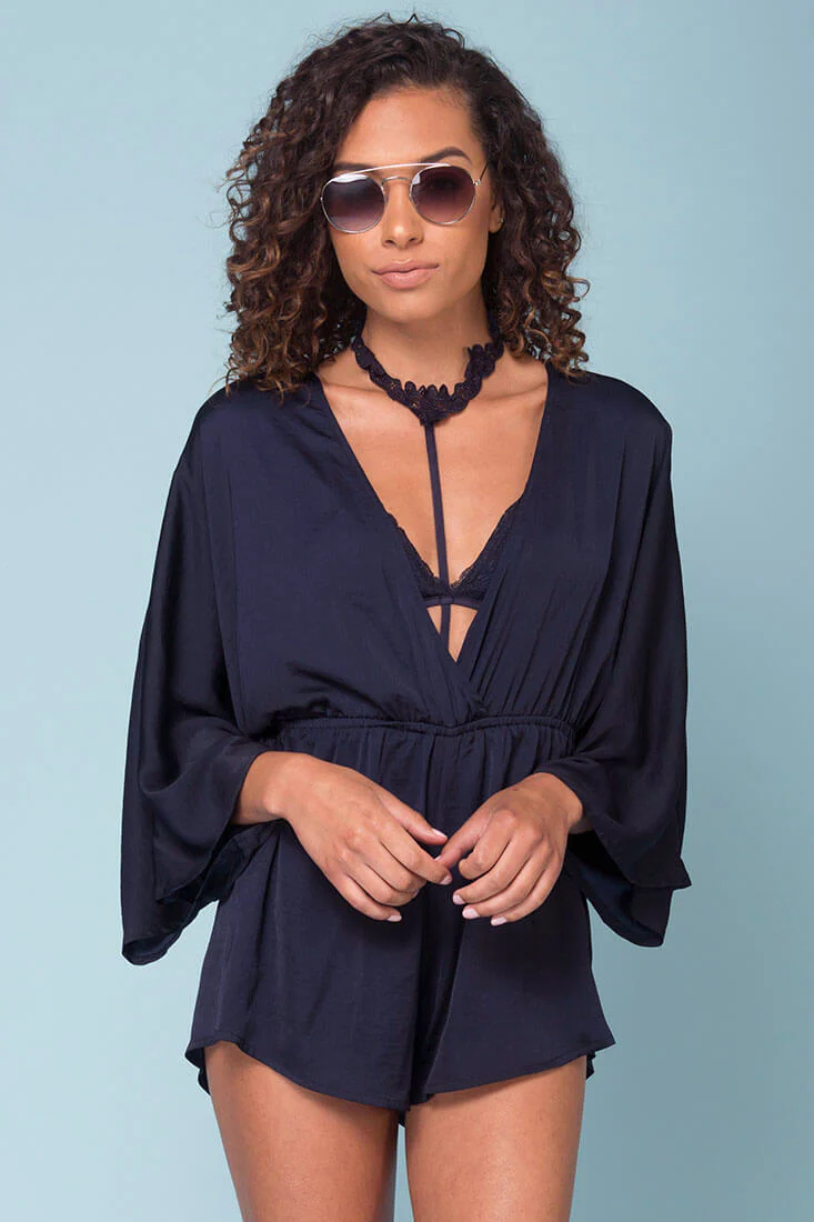 Zaylee Cute Casual Romper Ink - Ruaus