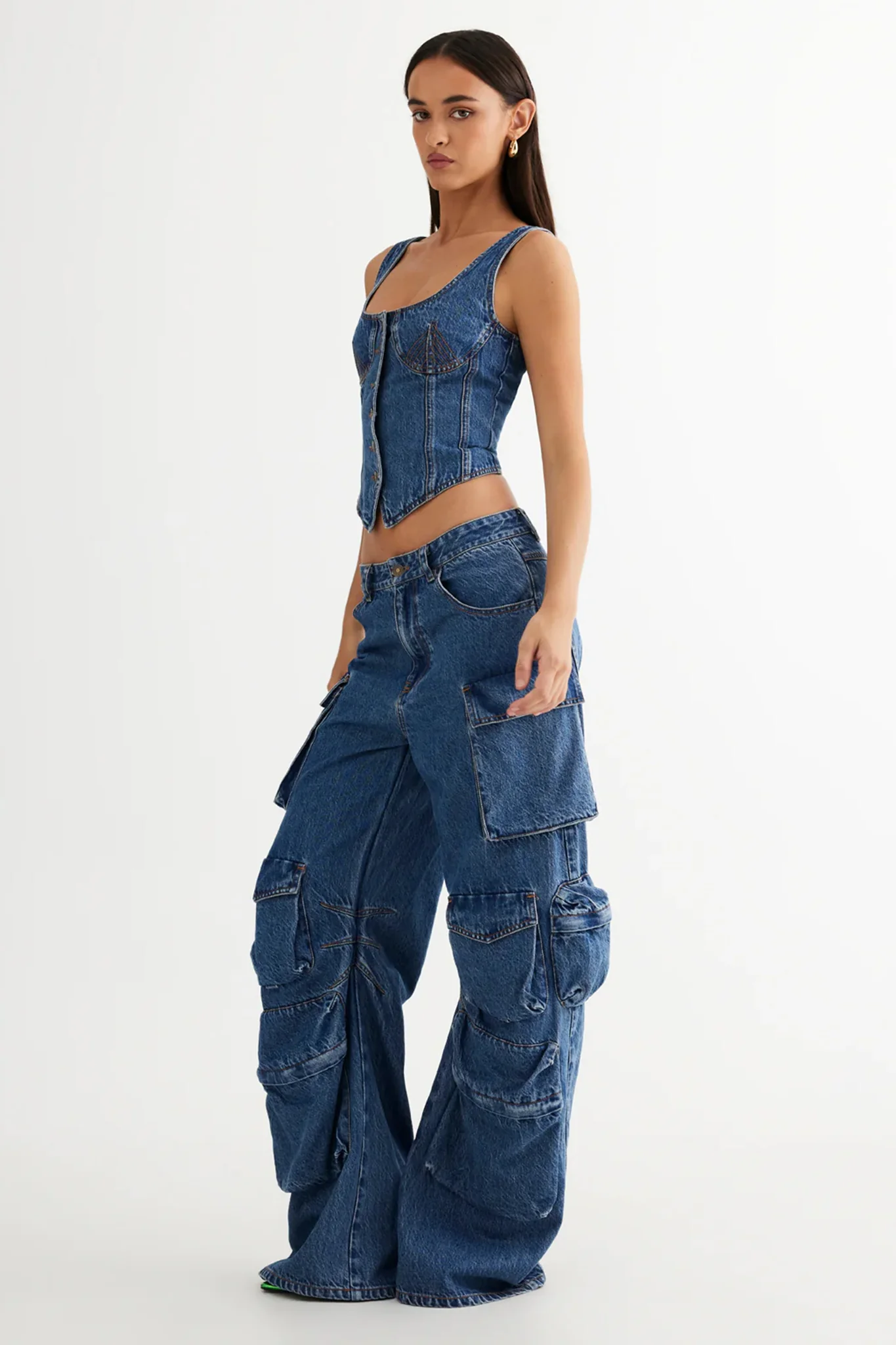 LIONESS Smokeshow Jeans Blue Denim - Ruaus