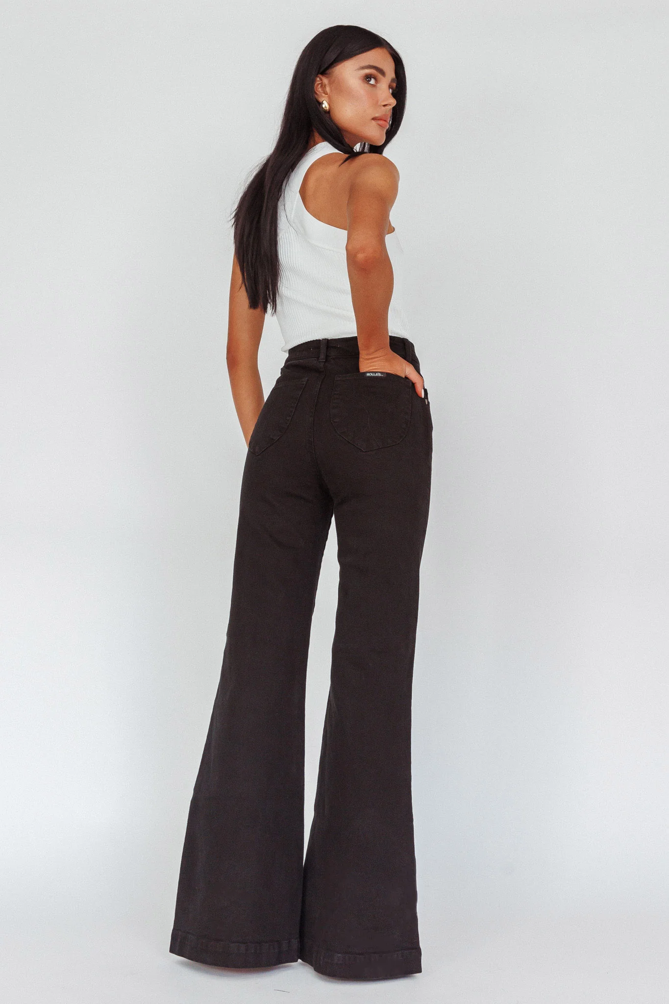 ROLLA'S Eastcoast Flare Jet Black - Ruaus