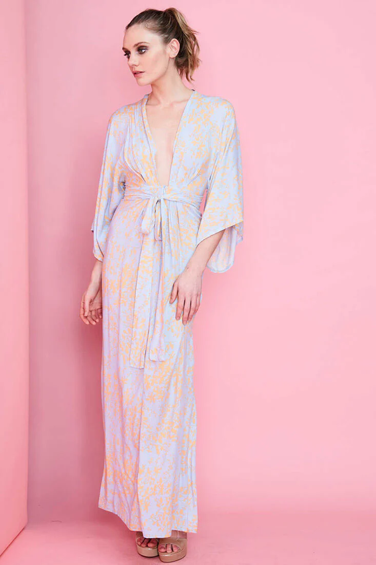 Kira Summer Maxi Dress Orange - Ruaus